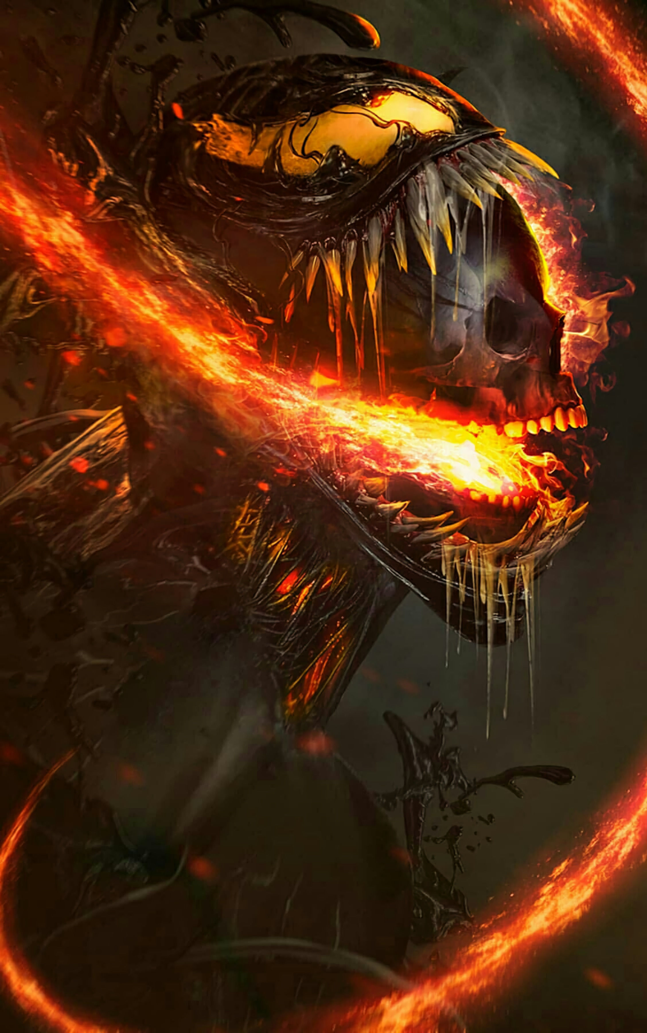 Wallpaper #_hlDH48BtGB6xQ78EnqV26 Never Thought of This Mashup Venom Ghost Rider Art by Bosslogic R