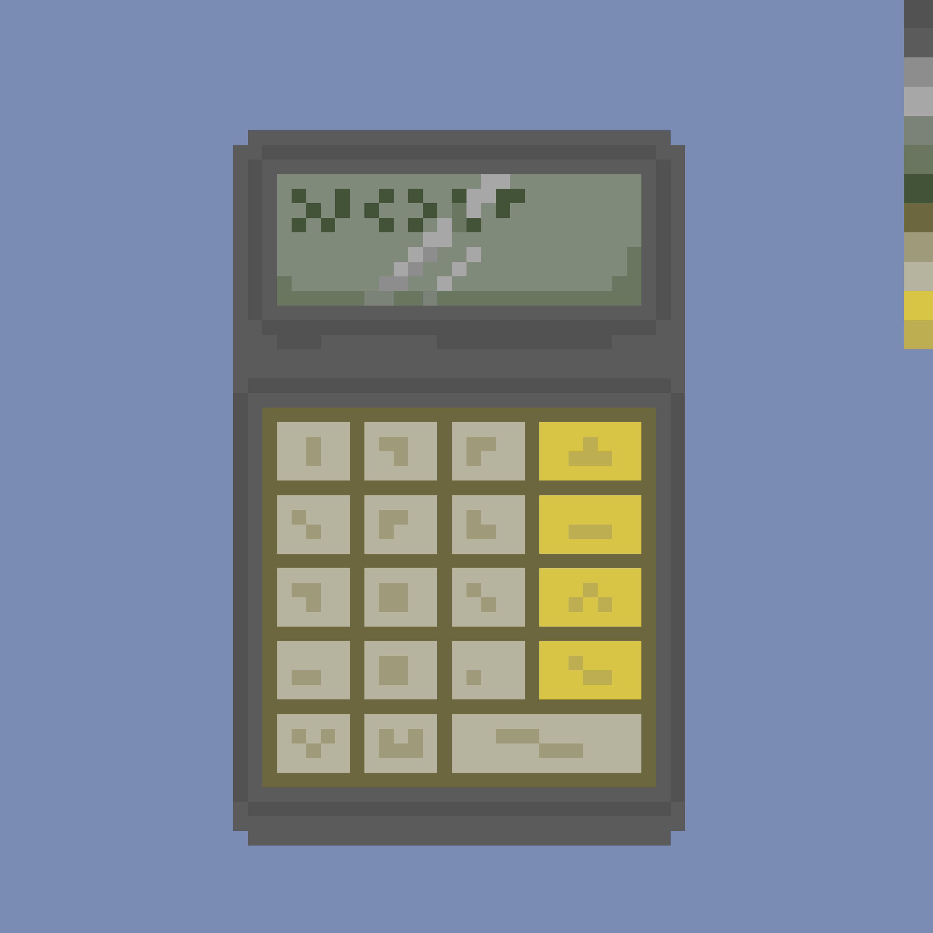 Wallpaper #XmepBpMBSpphPi3-QcIQ36 A Calculator Rpixelart