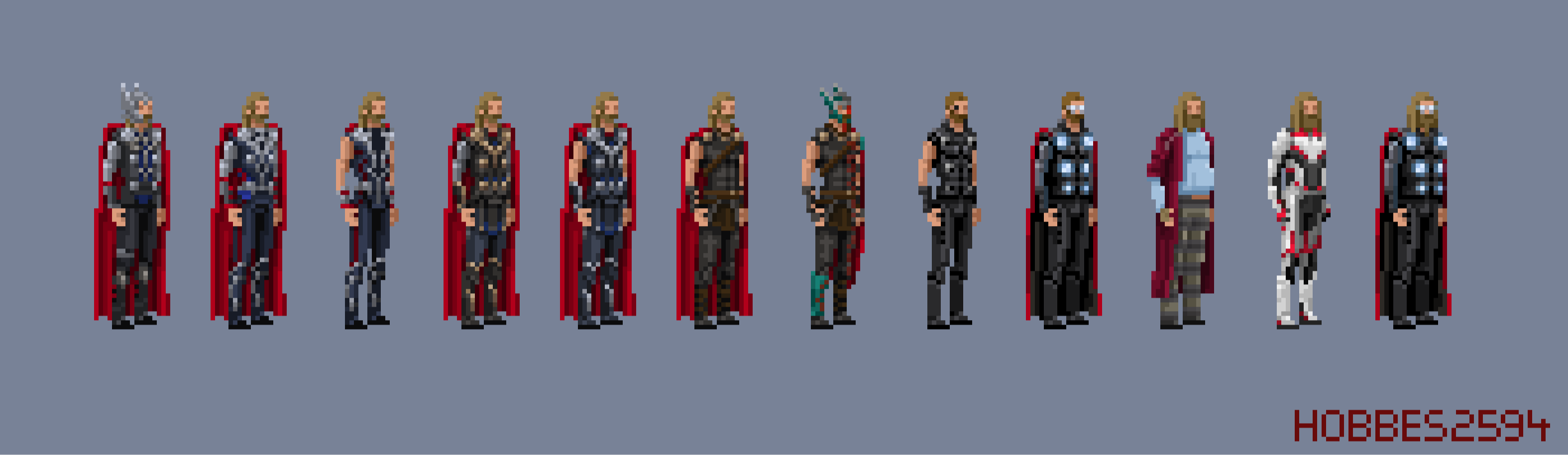 Wallpaper #3b1a7 Artstation Pixel Thor