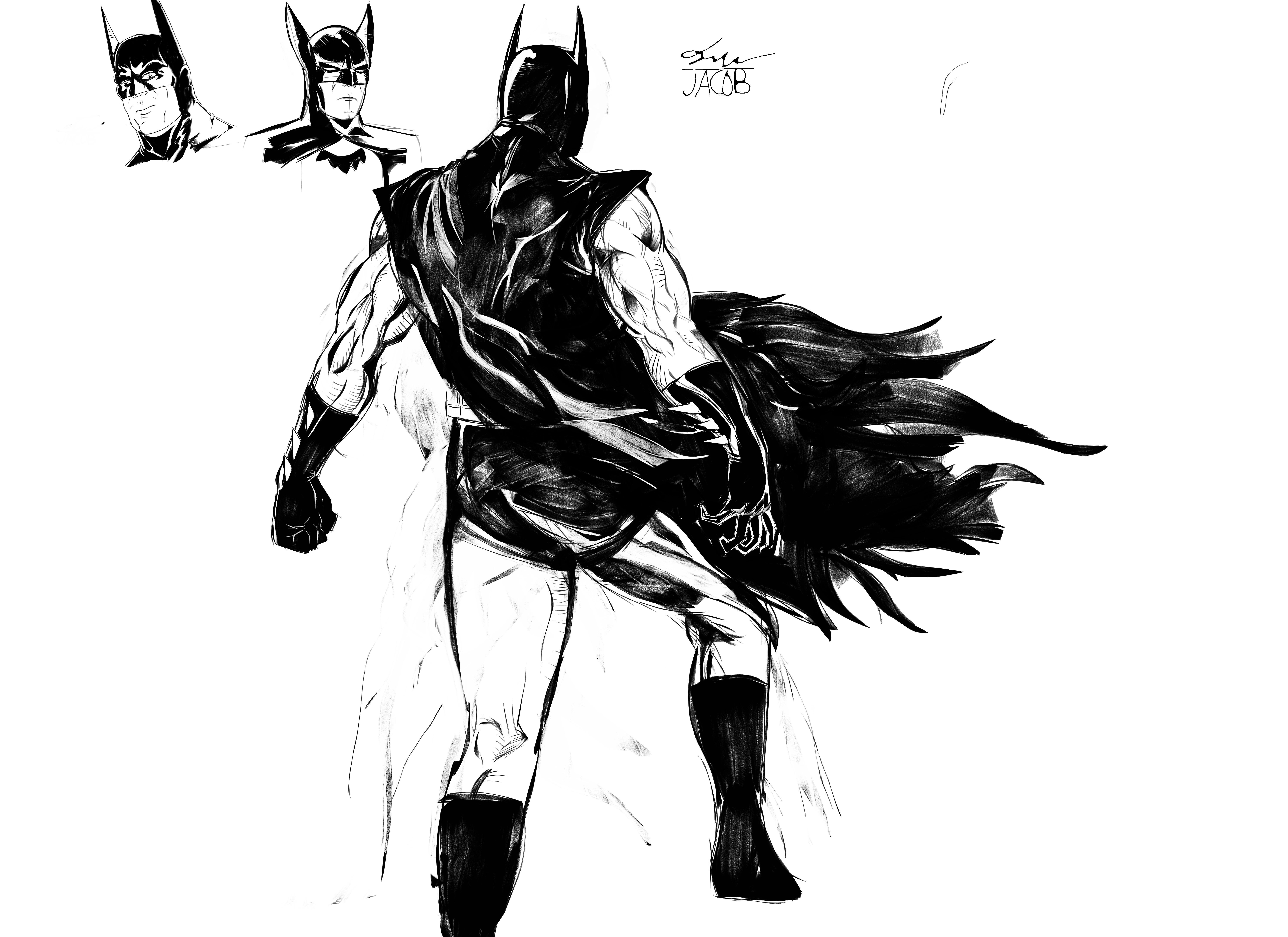 Wallpaper #V31y8Y4Bnwiau_P6yQnp56 Batman Sketches Rkrita
