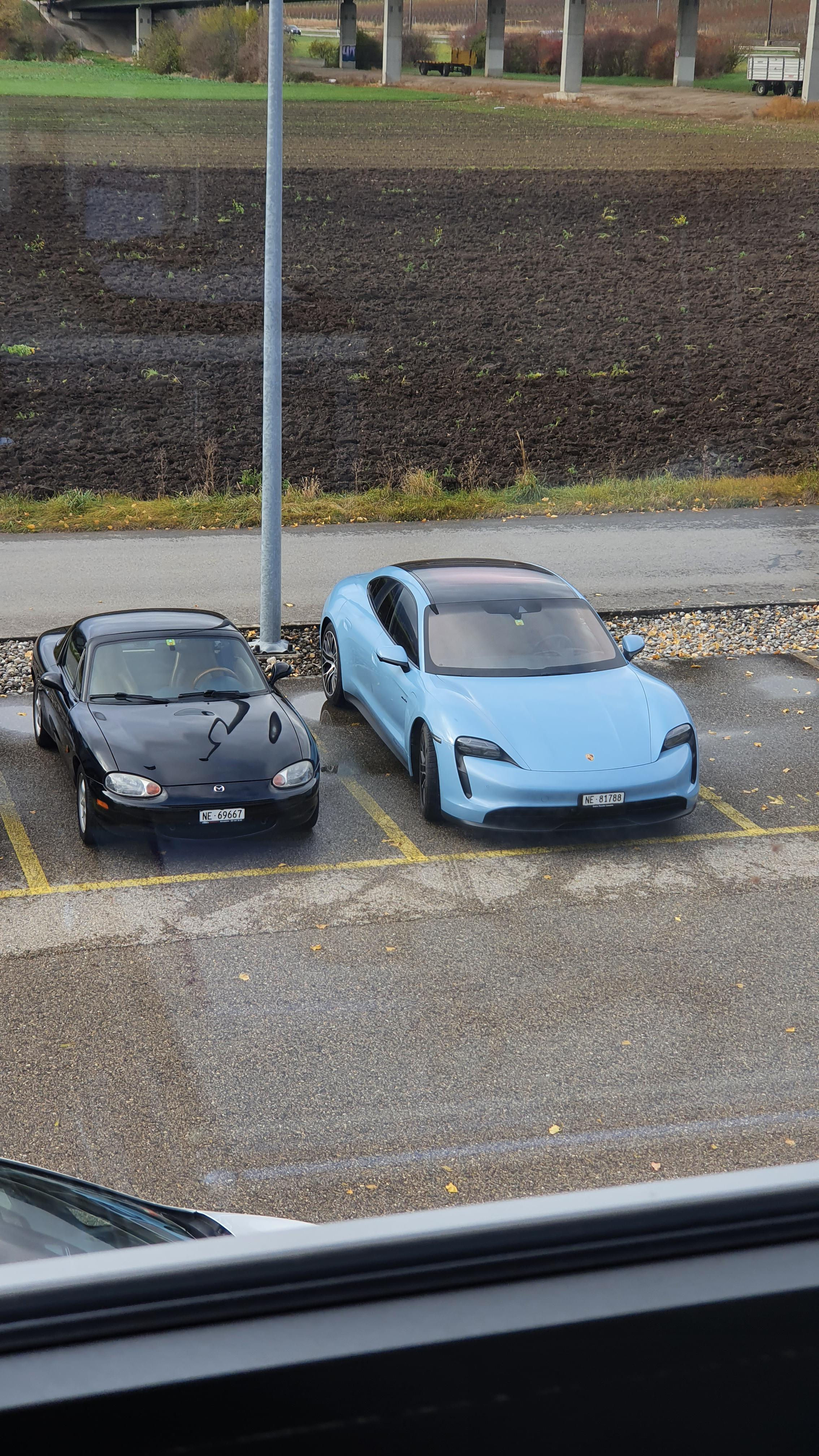 Wallpaper #wxntKY8BtGB6xQ78l4kQ14 The Coolest Car Ever Made and Next to It a Taycan 4s Rmiata