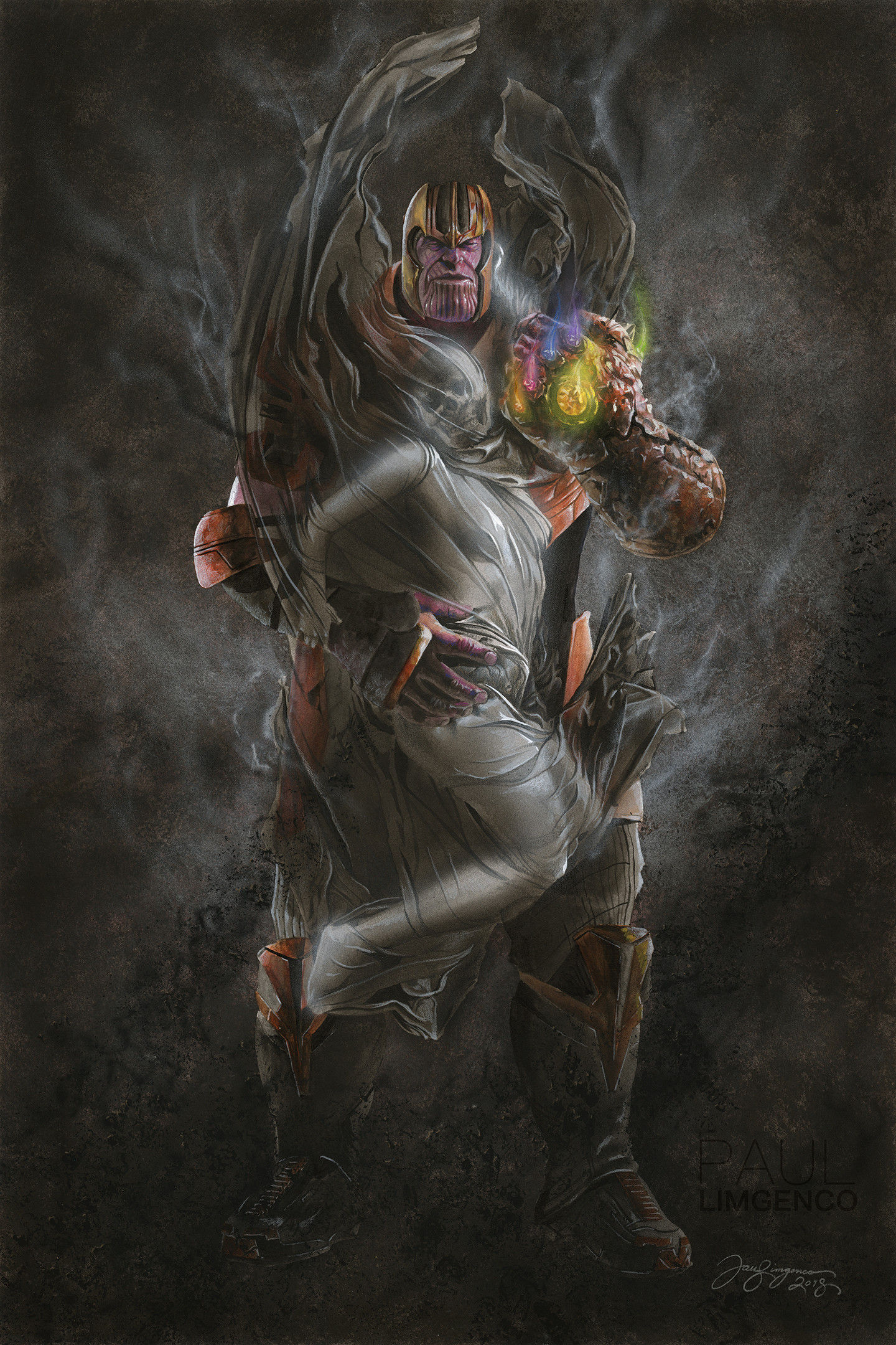 Wallpaper #CaUNOJMBVBiSkHCa-I2R184 Thanos and Death by Paul Limgenco Rmarvel