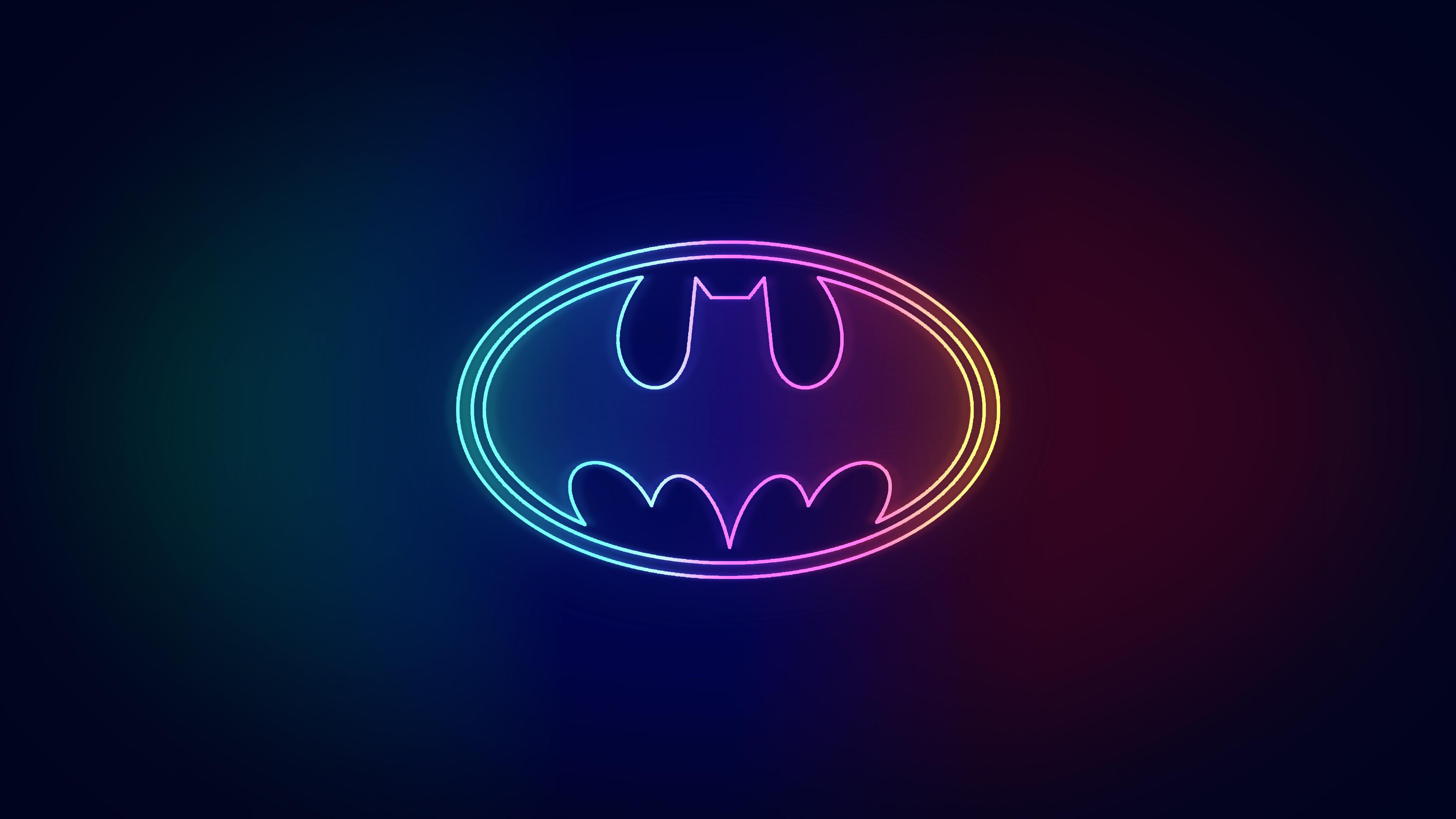 Wallpaper #A54C2 Batman Neon Glow 4K