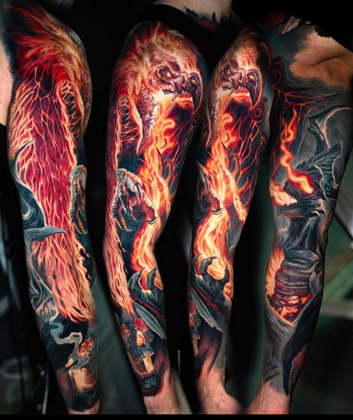 Wallpaper #51e89 Black and Red Mans Tattoo Sleeve Menstattoos Geometric Sleeve