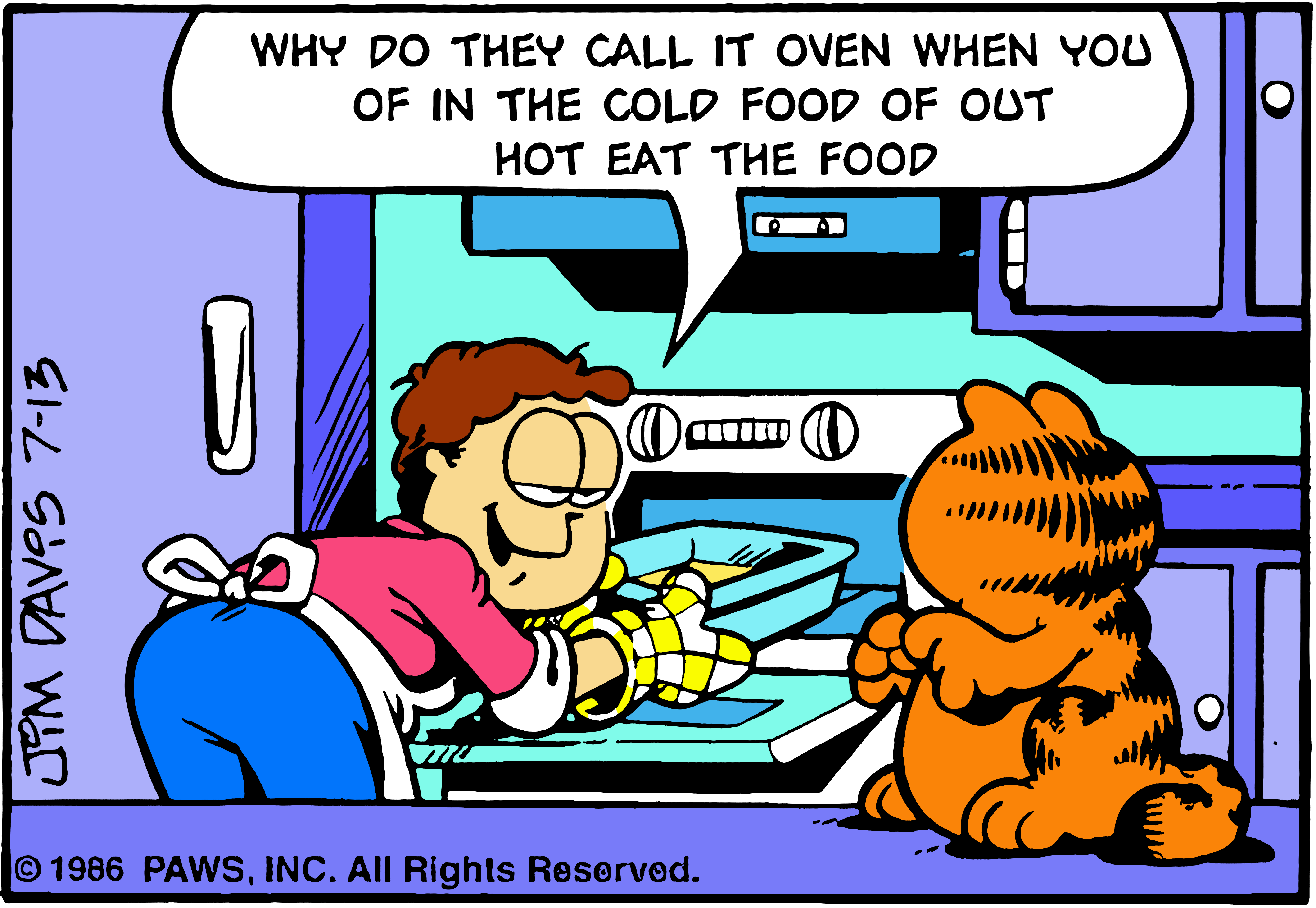 Wallpaper #JGdaBZMBSpphPi3-gLxf3 Garfield Jon Arbuckle Why Do They Call It Oven When You of in the Cold