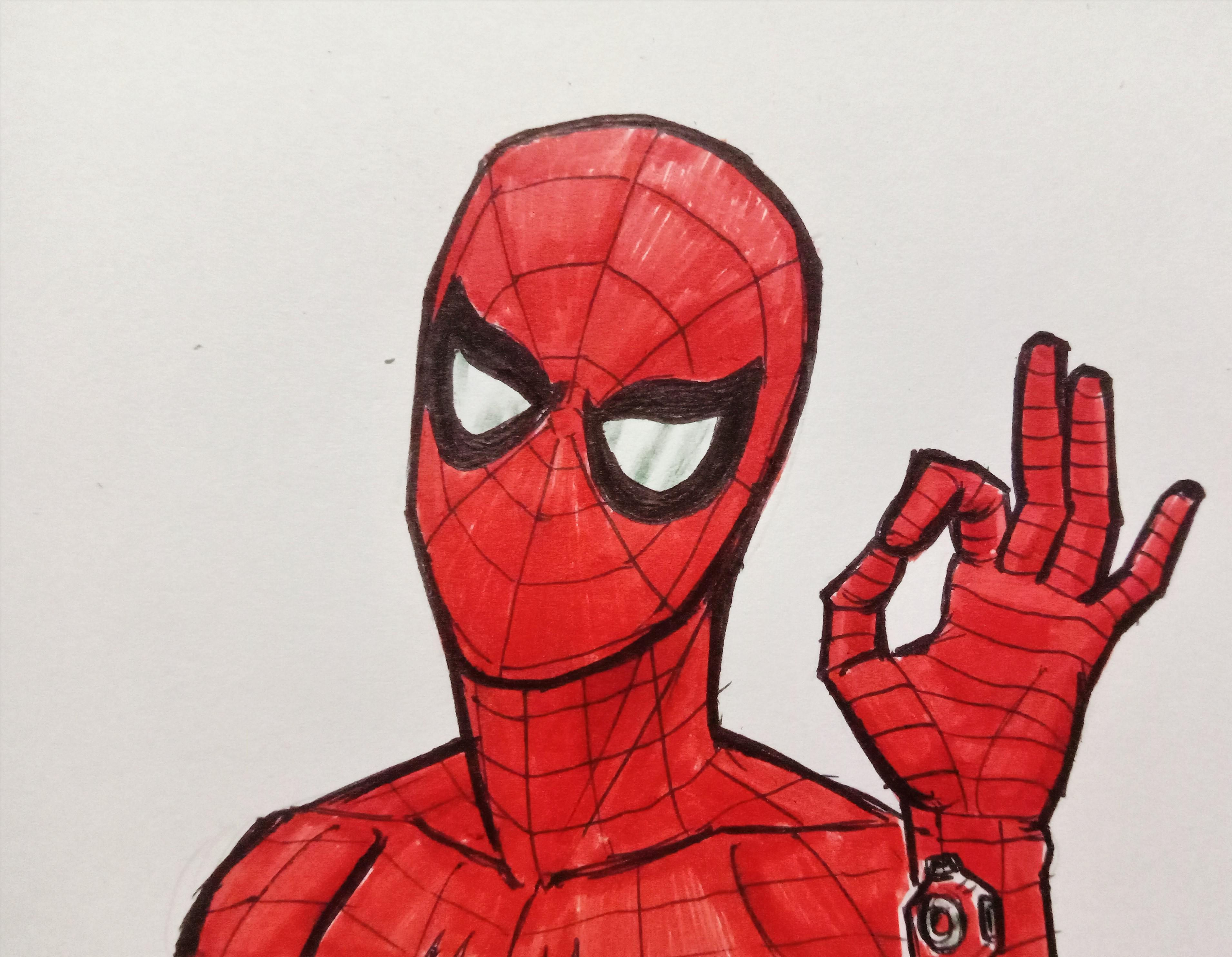 Wallpaper #4xktDo8BtGB6xQ78r1jz4 I Drew Spidey Doing the Ok Sign Based on That Imagememe from the 60s