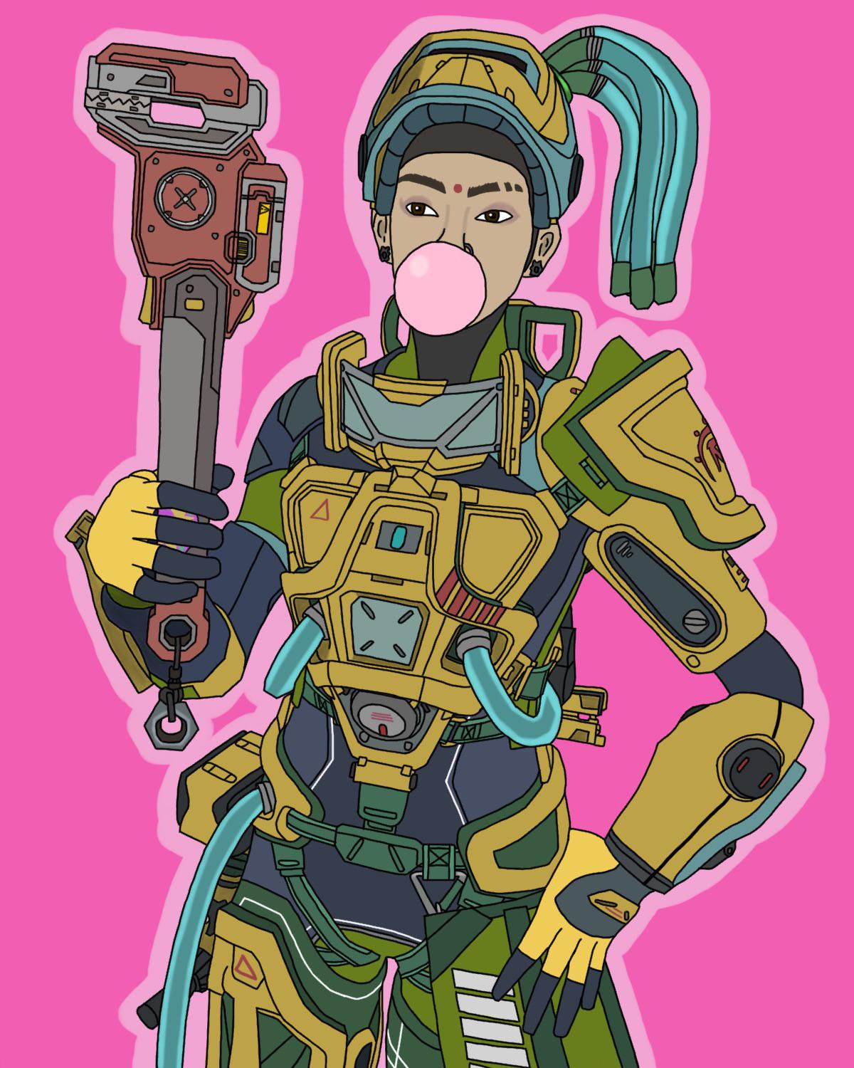 Wallpaper #yXQxz44B_8f4nGFap3Sp33 I Finished Drawing Rampart with Her Cleanup Crew Skin and Heirloom Oc