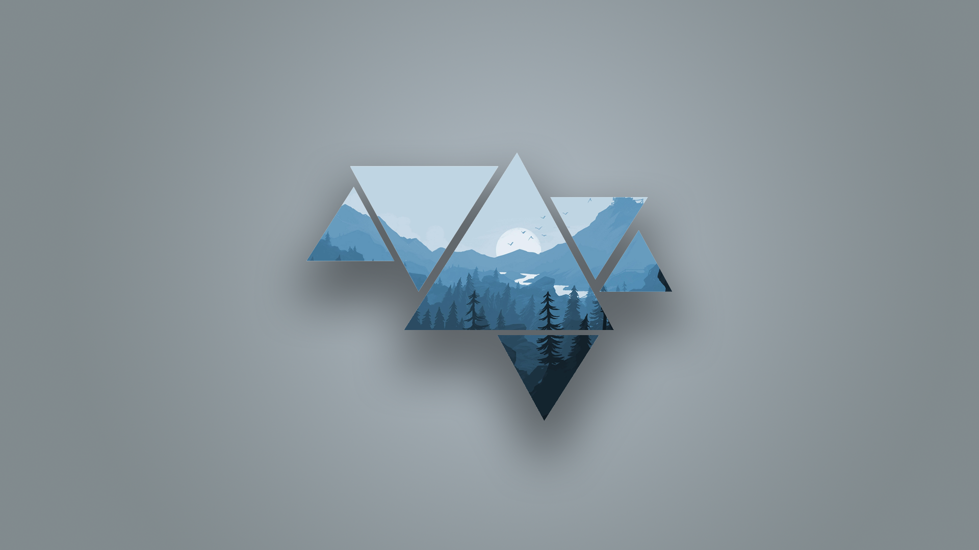 Wallpaper #QWeX9JIBSpphPi3-SXul285 Minimalistic Mountains 1920x1080 Rwallpaper