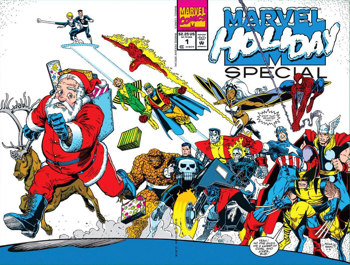 Wallpaper #dDGeNZMB5zzyi_yYflfv50 The Cover to Marvel Holiday Special 1 by Arthur Adams Rmarvel