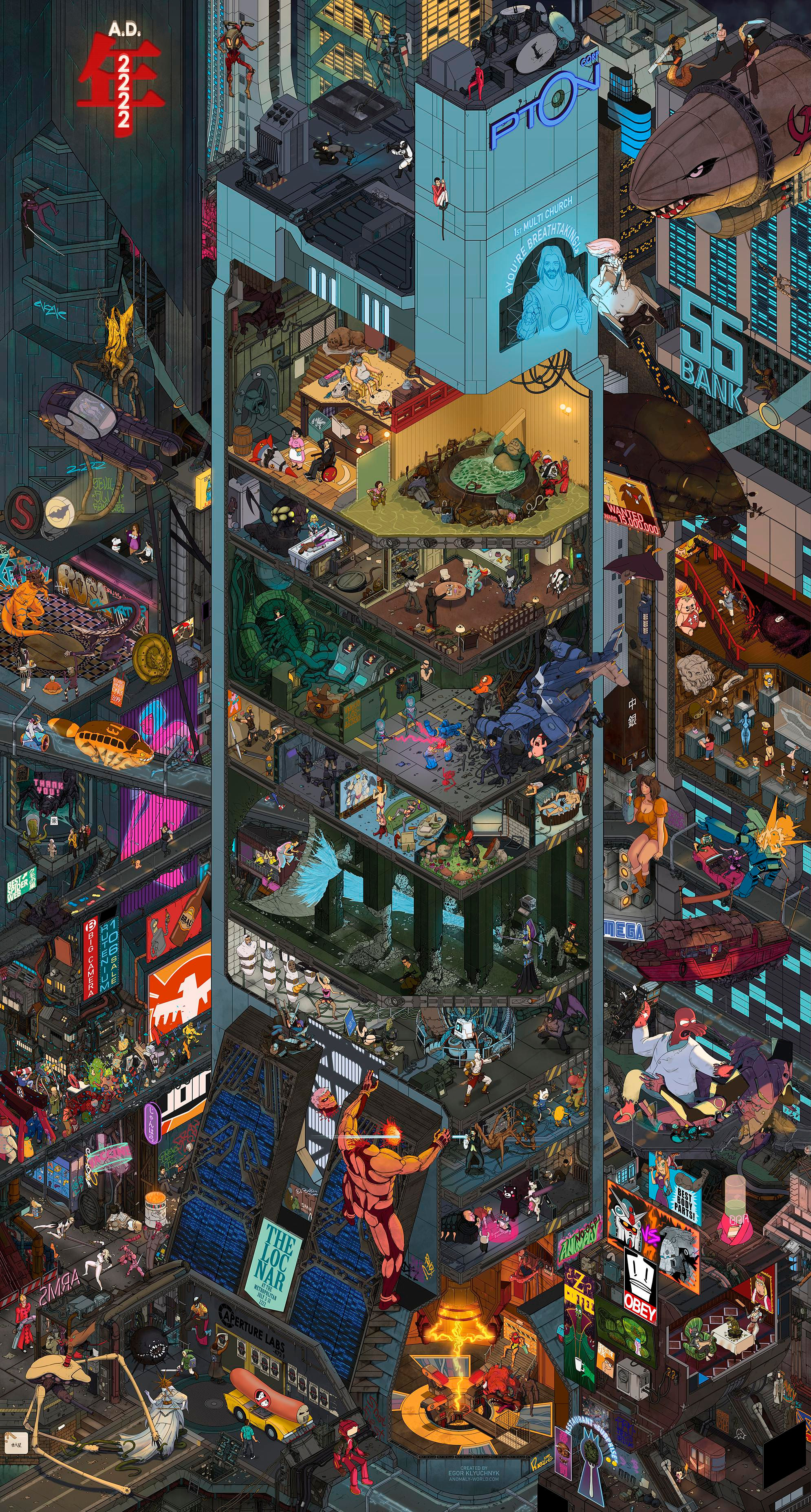 Wallpaper #iO_SSpMBMN-XEVvV4TnK373 Ad 2222 Cyberpunk Poster Over 200 References and Over 200 Hours of