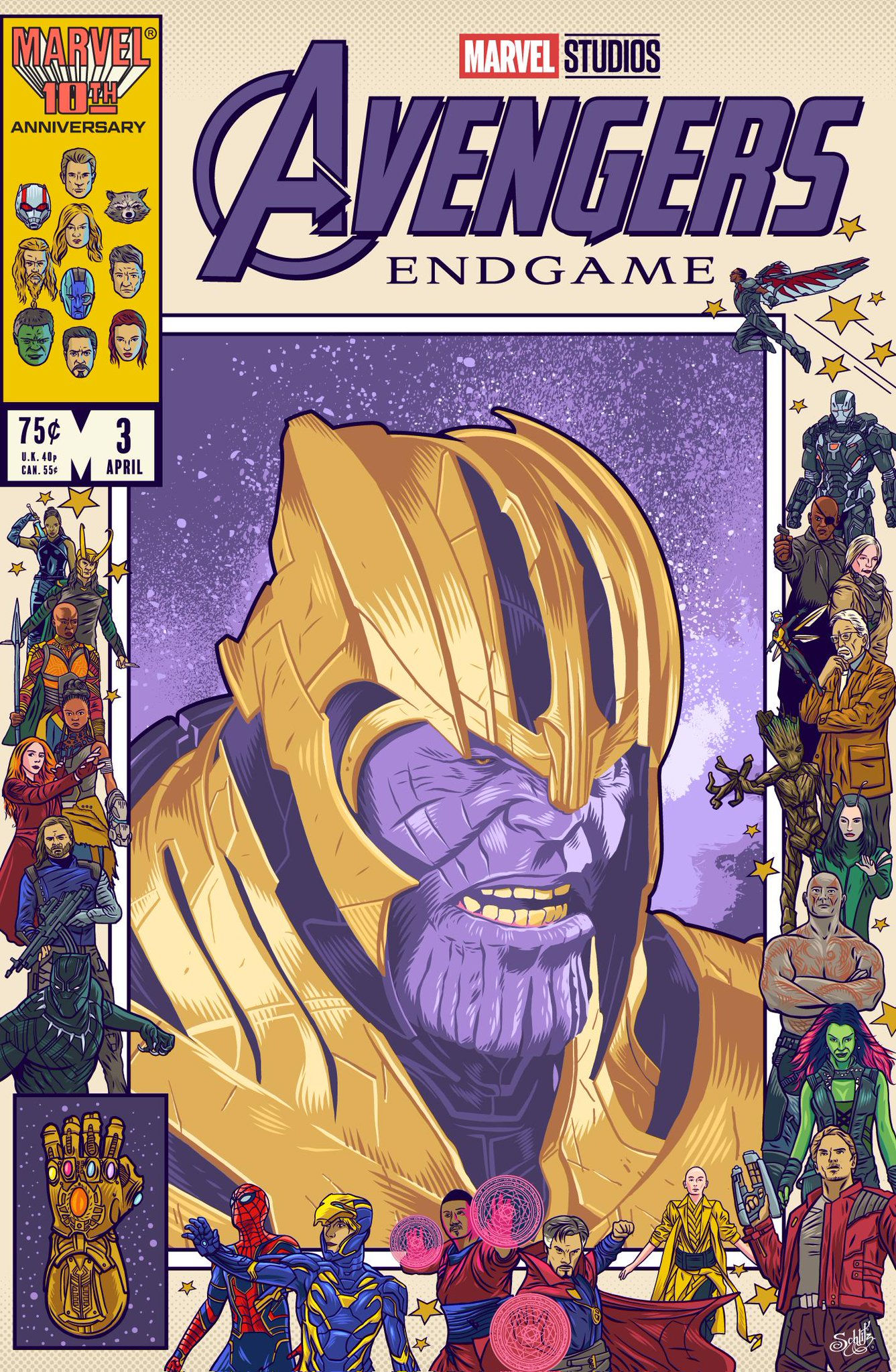 Wallpaper #b2h5GpMBSpphPi3-GRwH195 Endgame Comic Style Poster by Danny Schlitz Art Rmarvelstudios