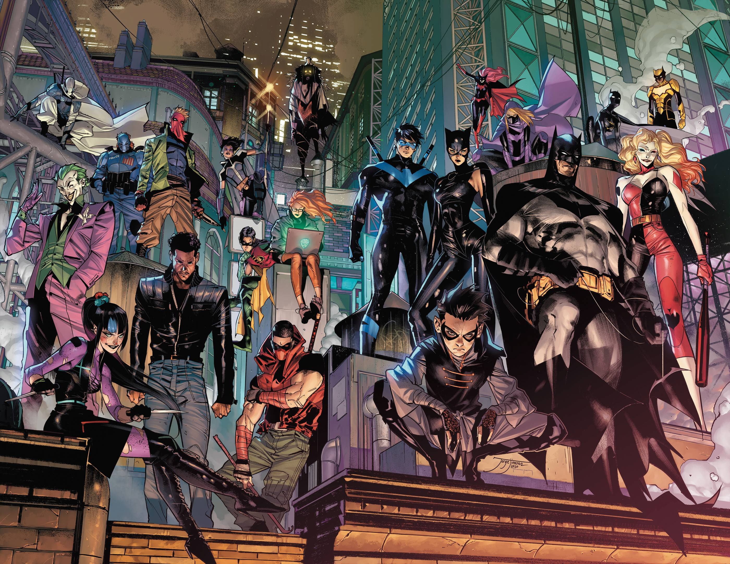 Wallpaper #4H0m9I4Bnwiau_P6ew7F57 Bat Family by Jorge Jimenez and Tomeu Morey 2800x2166 Rcomicwalls