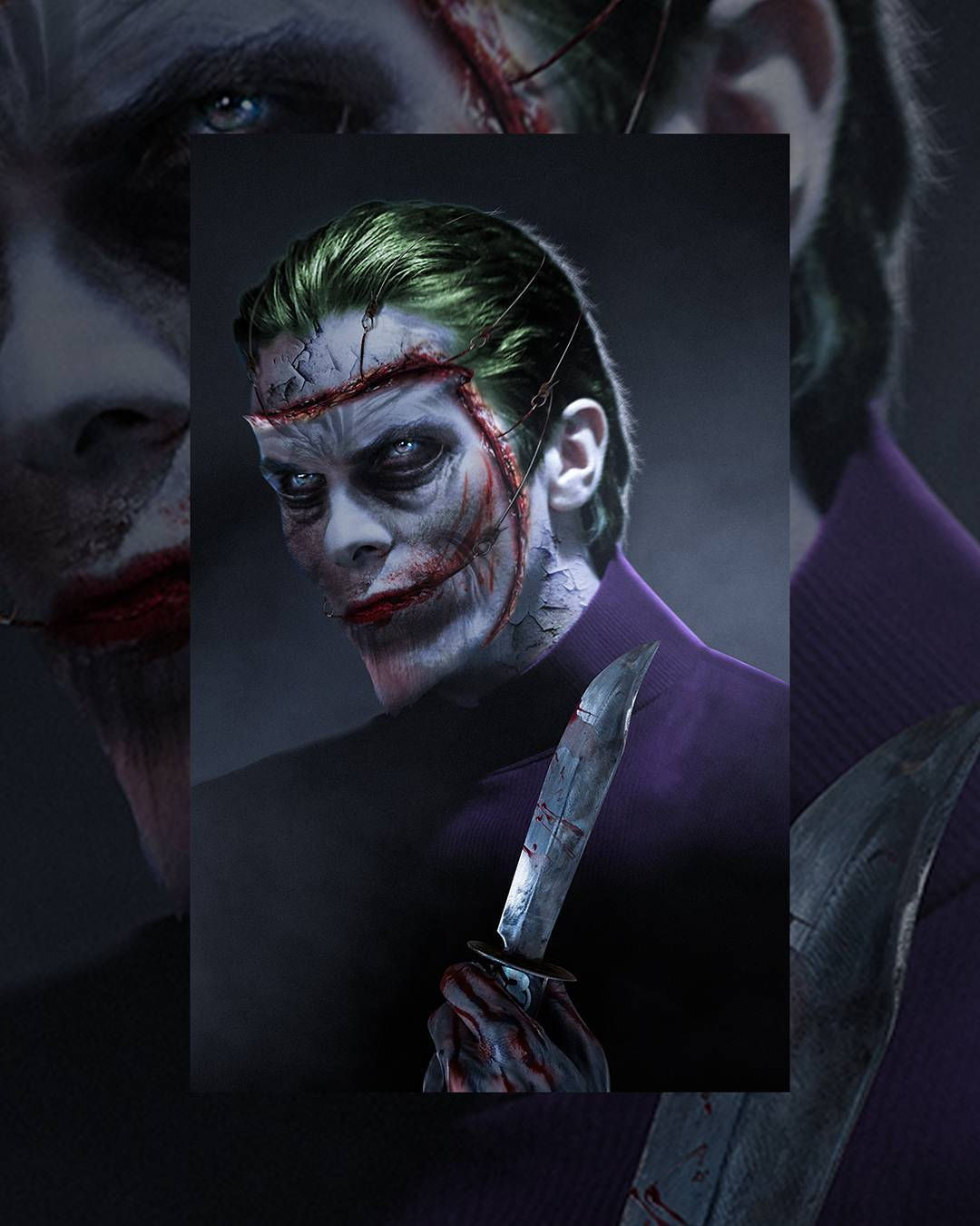 Wallpaper #9H1M8I4Bnwiau_P63QXr17 Joker Portrayed by Christian Bale Concept Art by Bosslogic Rbatman