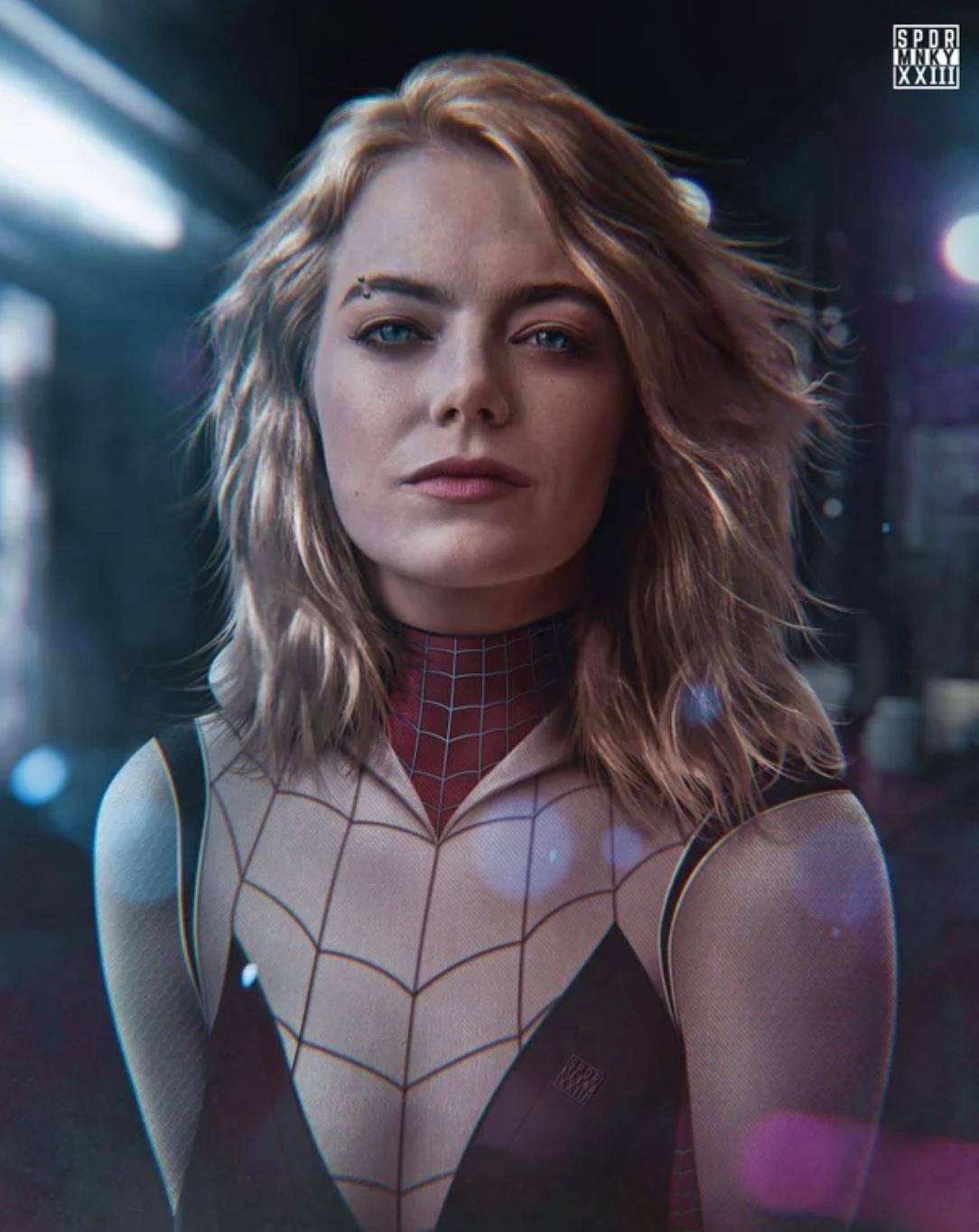 Wallpaper #yvSEOpMBKFX8bn3r9HhD163 Emma Stone as Spider Gwen by Aitesam Farooq Rmarvel