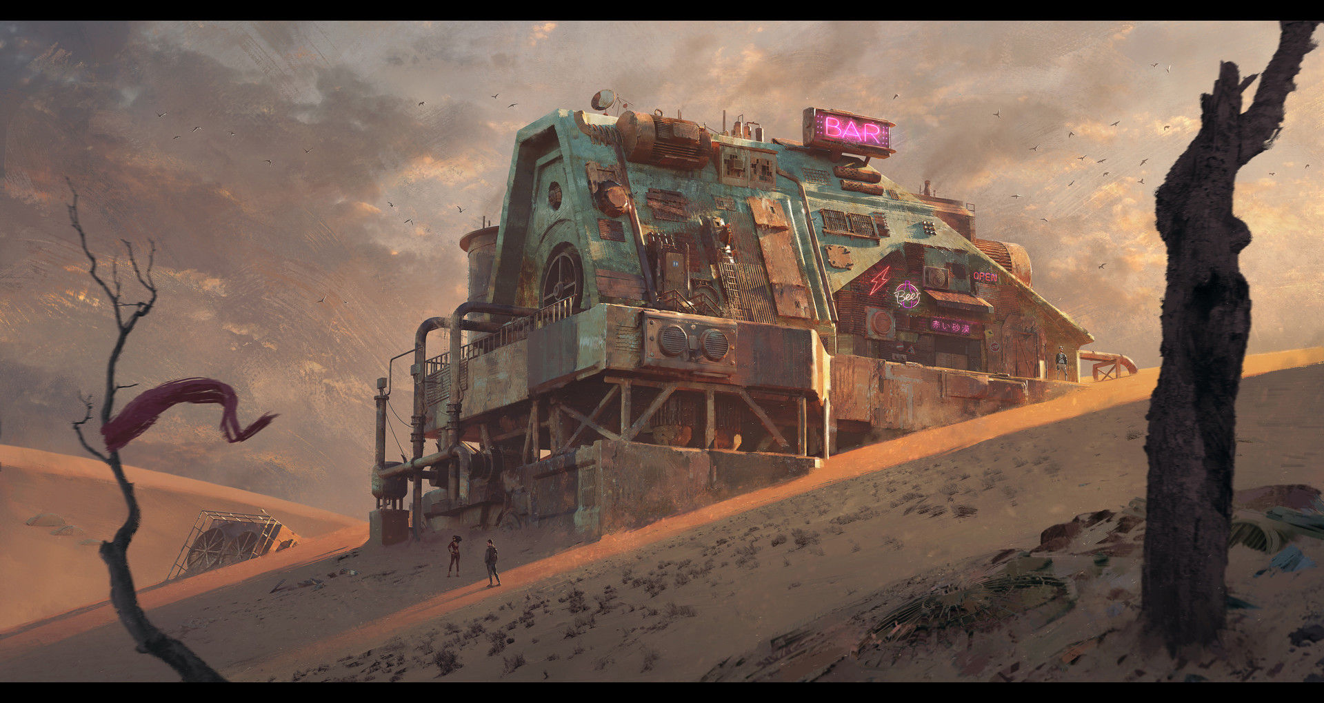 Wallpaper #L22bbJcBycdYOYFTC3Pc69 Wasteland Bar by Pavel Vophira Rcyberpunk
