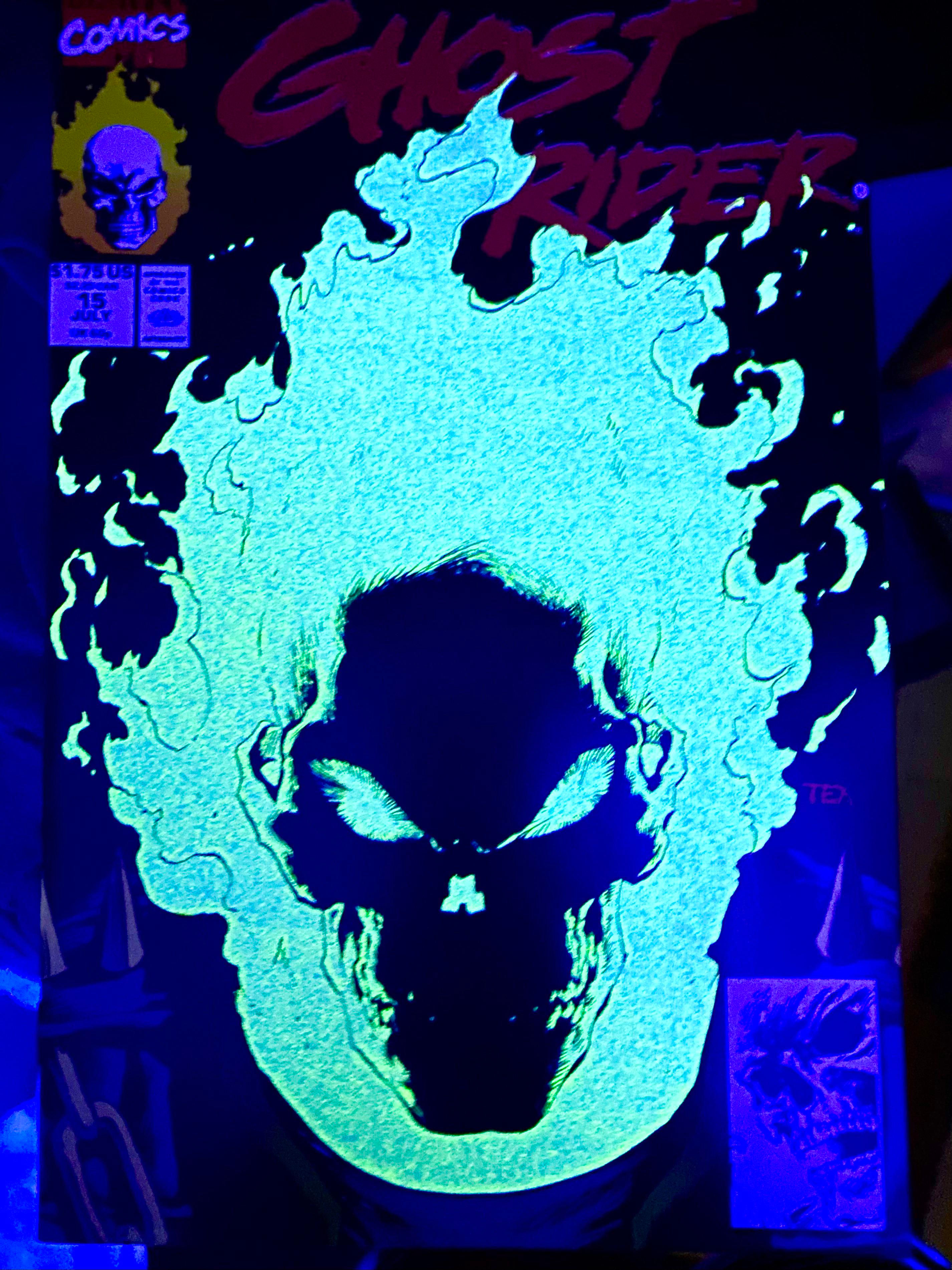 Wallpaper #4_QTOpMBKFX8bn3r23cf176 Ghost Rider Glow in the Dark Comic Book Cover Rmarvel