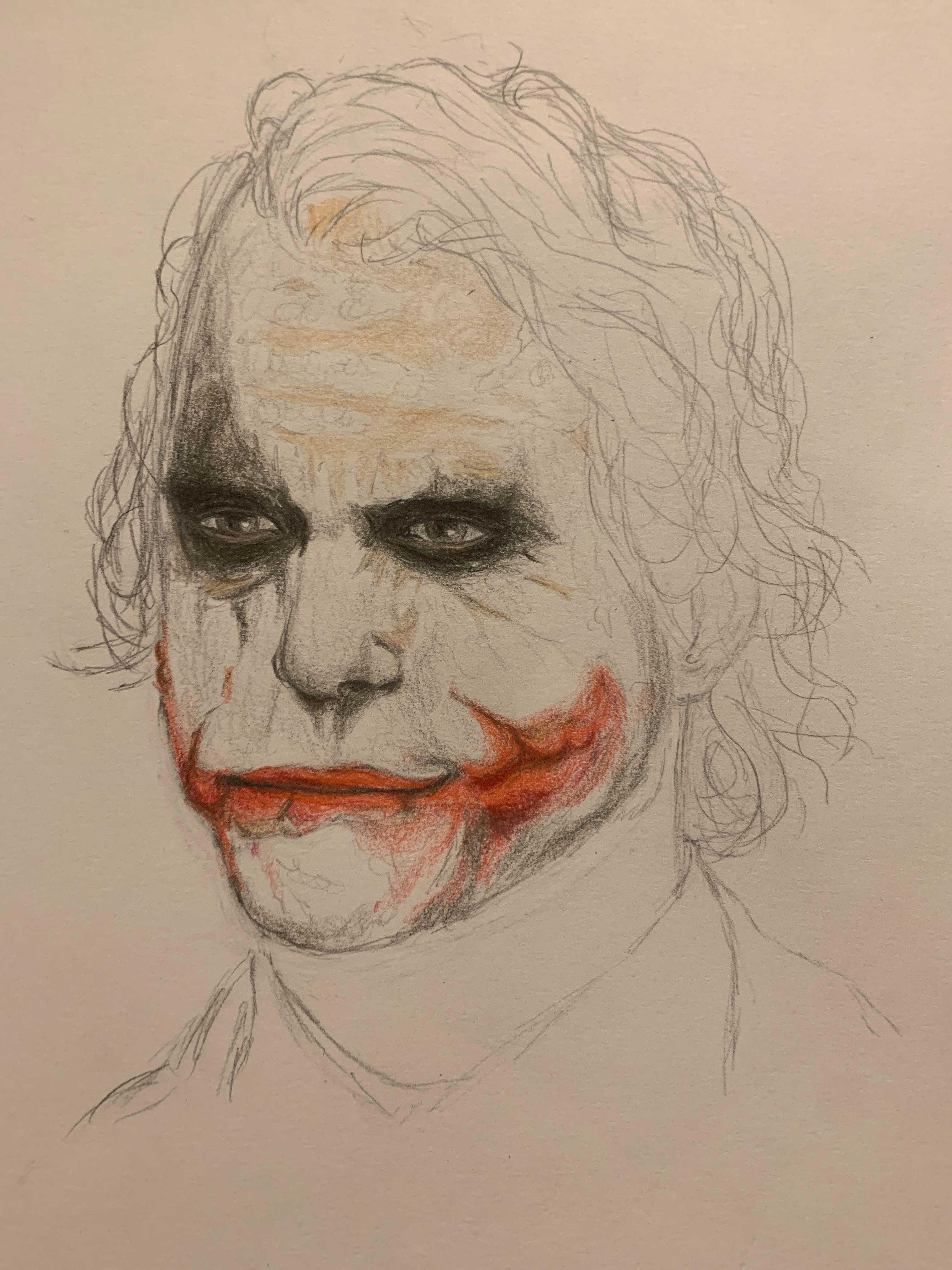 Wallpaper #pLg525IBJvJKYCmE3_XP265 Heath Ledger Joker Drawing So Far Rjoker