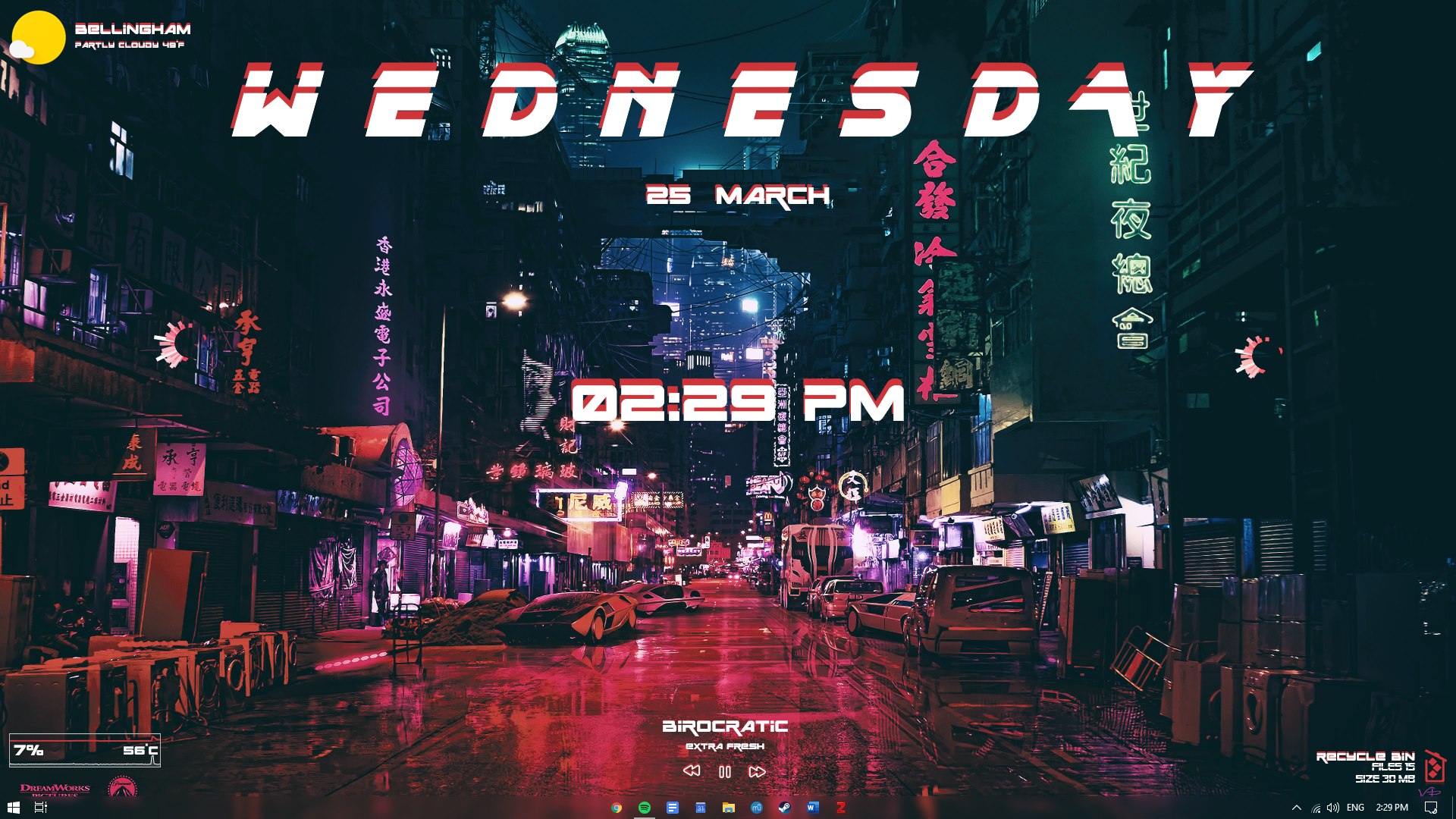 Wallpaper #FxpgUJMB1yWOL4qg-4Am150 Cyberpunk Tokyo Setup Rrainmeter