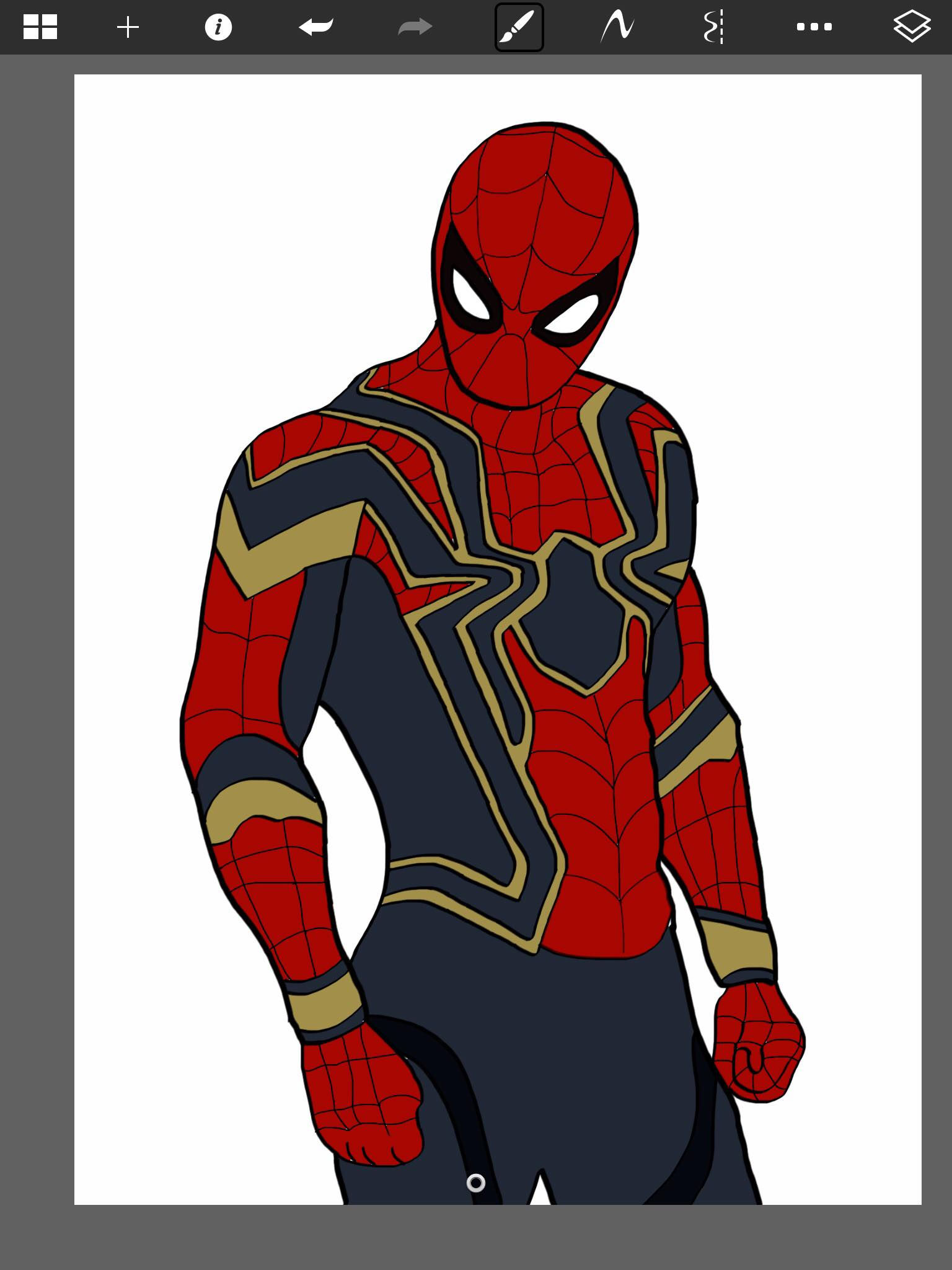 Wallpaper #j6U0MpMB0vj5YdARHNPk137 Digital Drawing of the Iron Spider MCU Suit Rspiderman