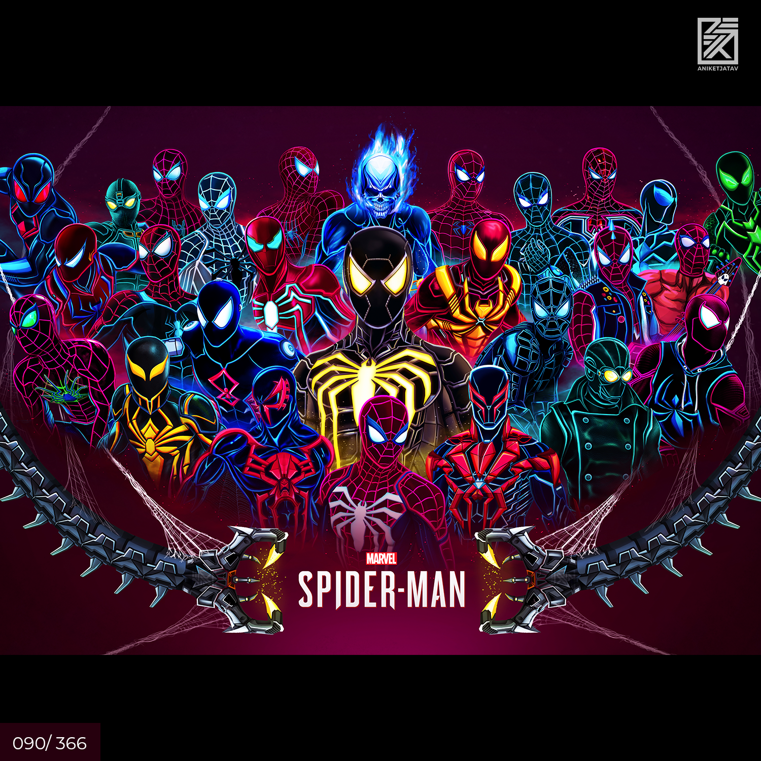 Wallpaper #_nMUiY4BFI5NbQksUCEN24 Worked on This Spider Man PS4 Suits Artwork Series for 23 Days One