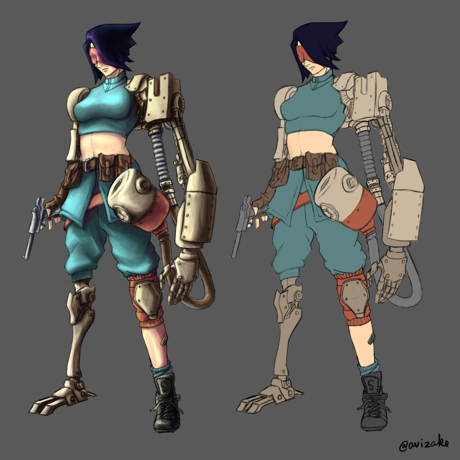 Wallpaper #uWhoHJMBSpphPi3-SyK8240 Oc Original Post Apocalyptic Cyber Enhanced Character Design R
