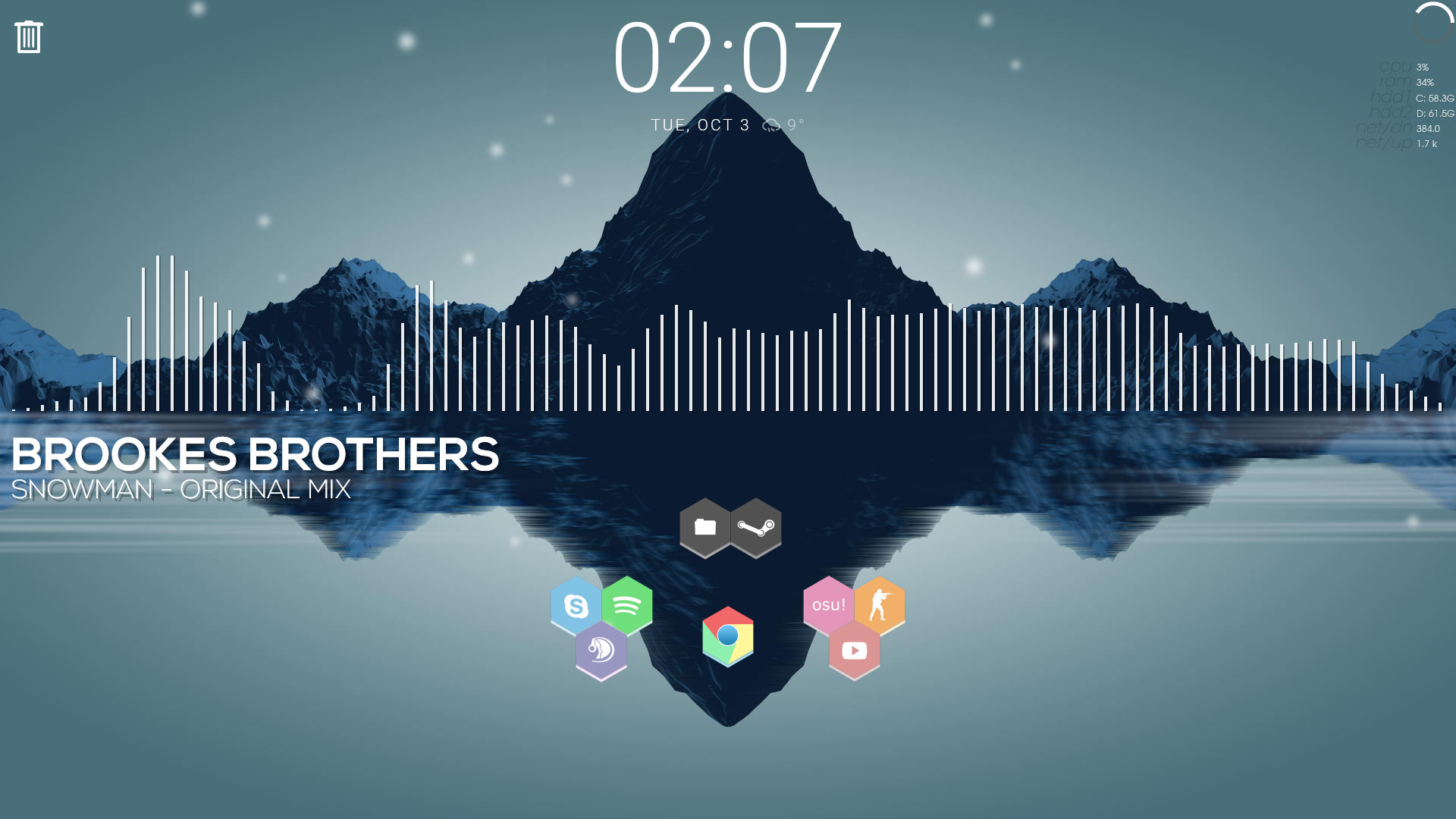 Wallpaper #HCysSpMB0E1QgA7wE_fM157 Chill Mountains Rrainmeter