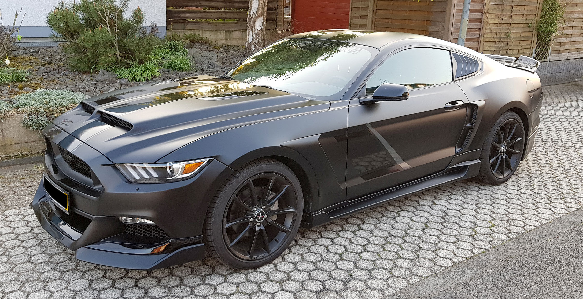 Wallpaper #qBnEB48BtGB6xQ78LldV44 My 17 Mustang Ecoboost in Matte Black Bodykit Rmustang
