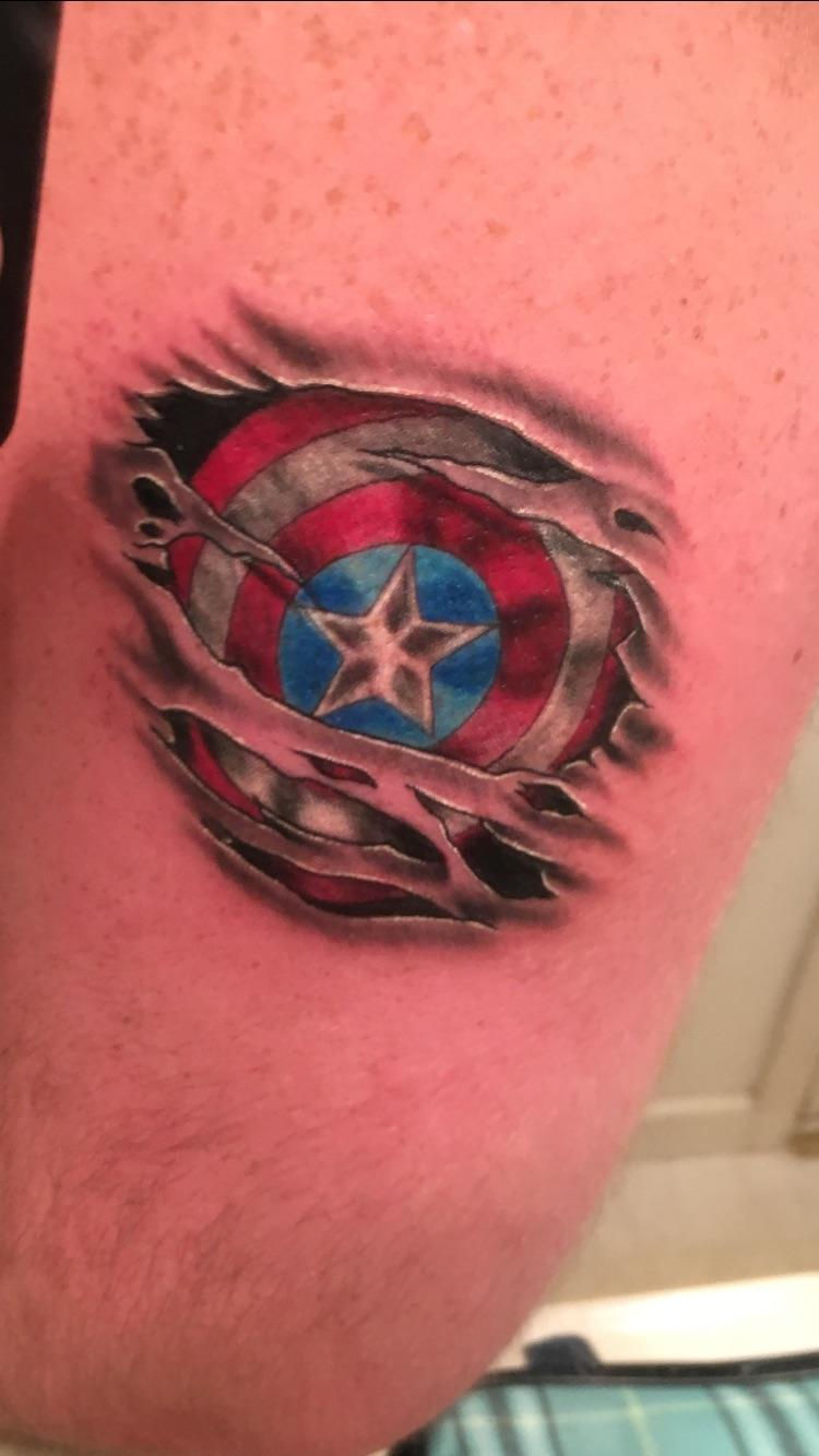 Wallpaper #P5zO4JIBZHQxiYarB7hG44 Captain America Shield by Cohwen at Cohwen Tattoos in the Villas Nj