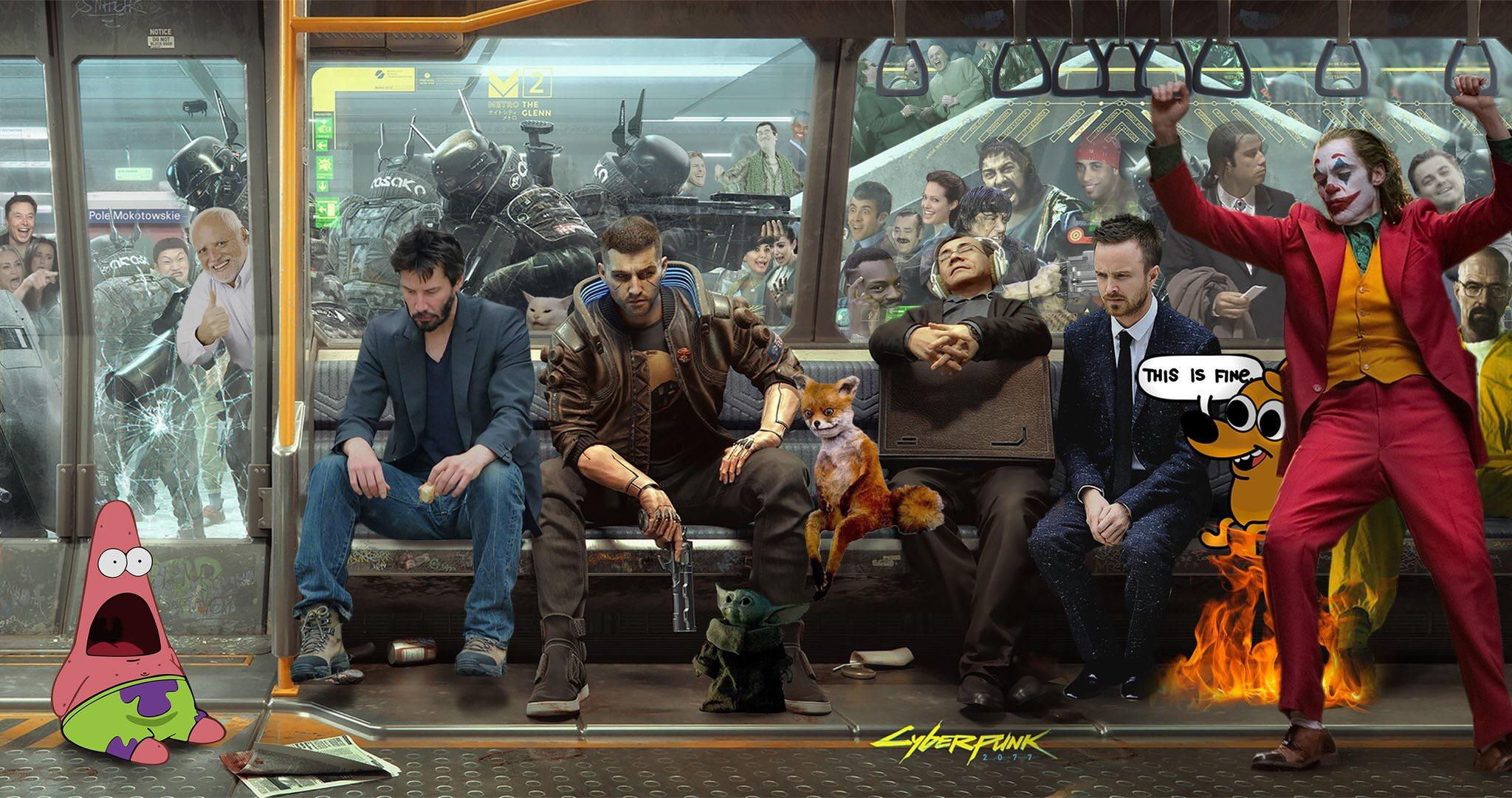 Wallpaper #iBrMT5MB1yWOL4qgeX8319 Waiting for Cyberpunkimage Memed by Mizuki Katsu Cyberpunkgame