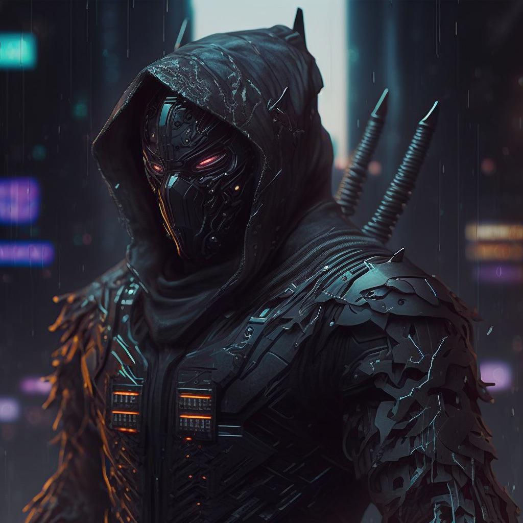 Wallpaper #Fe8FTZMBMN-XEVvVuT-n79 Cyberpunk Ninja Raiartcreator