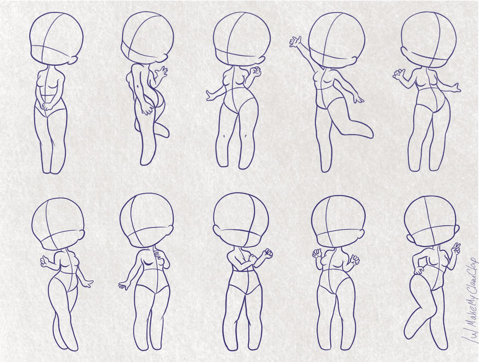 Wallpaper #BaUMOJMBVBiSkHCa140v142 How to Draw Chibi Body Poses