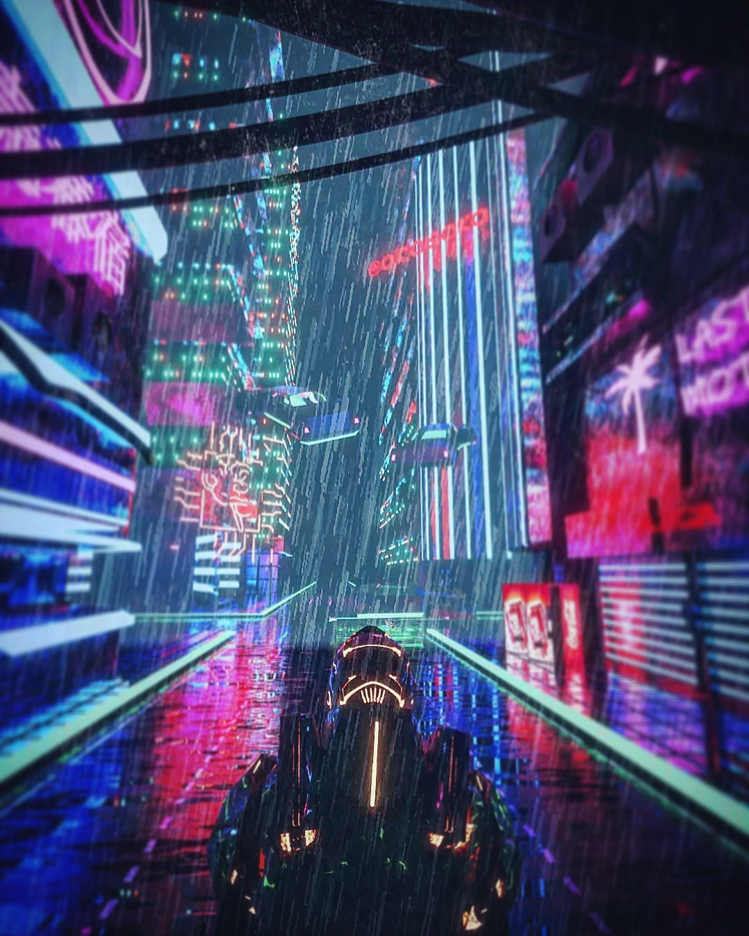 Wallpaper #YEUVlI4B7YBJg1BVJJ_q18 I Made a Cyberpunk Style Render in Blender Eevee Rblender