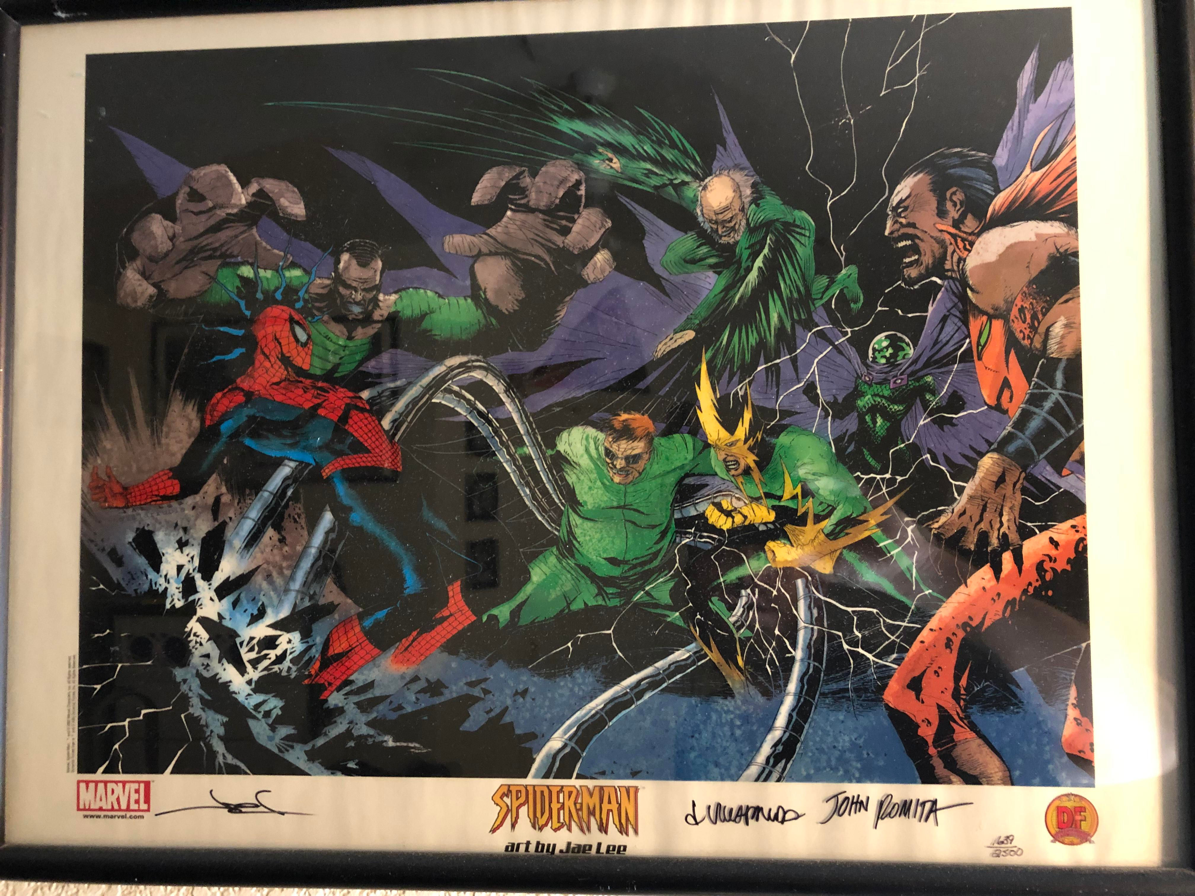 Wallpaper #ceb46 1920x1080 Spiderman vs Sinister Six Art Laptop Full HD 1080p HD 4K
