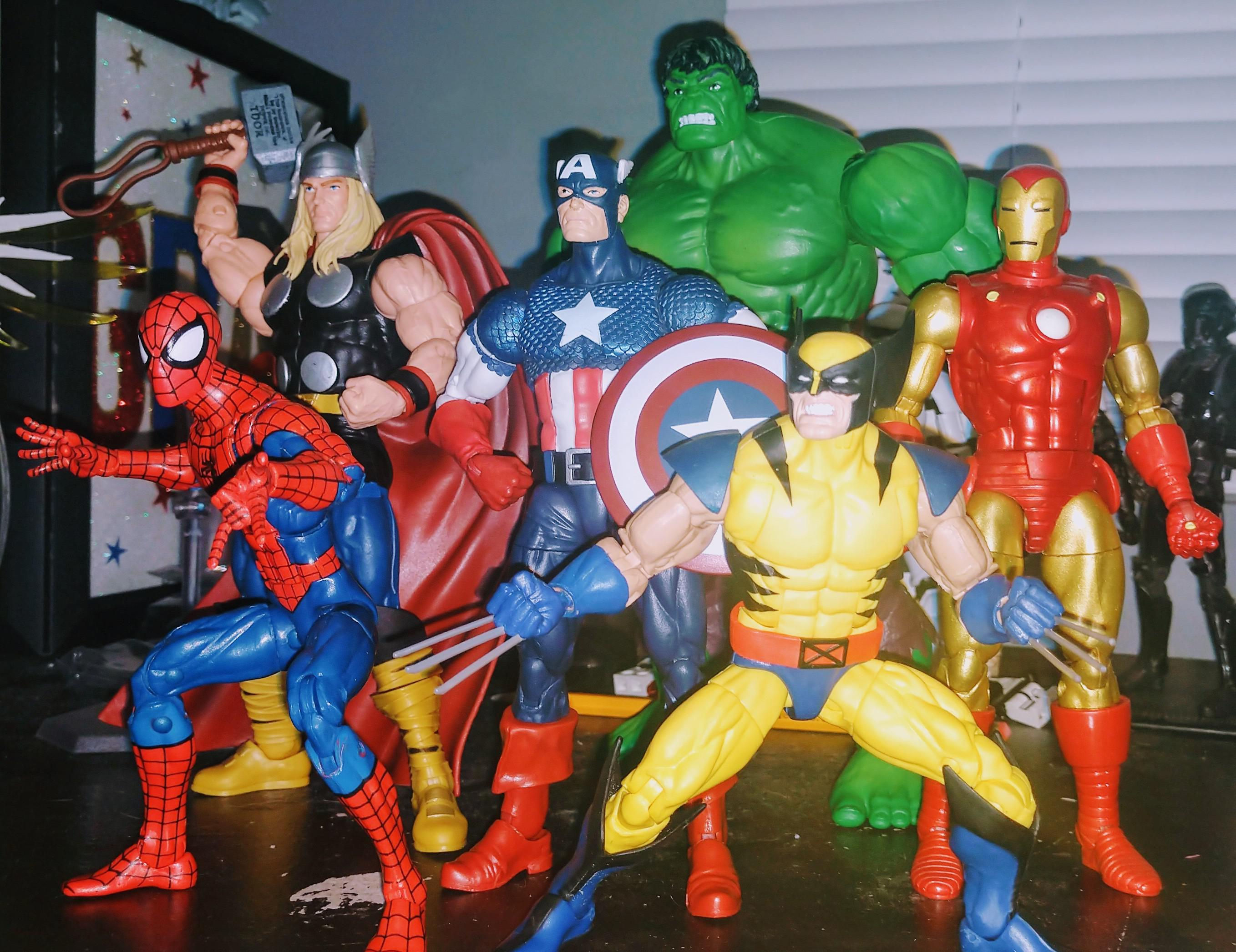 Wallpaper #ZLhdTJIBJvJKYCmEEtLY33 Finally Completed the Big Six Spider Man Wolverine Hulk Captain