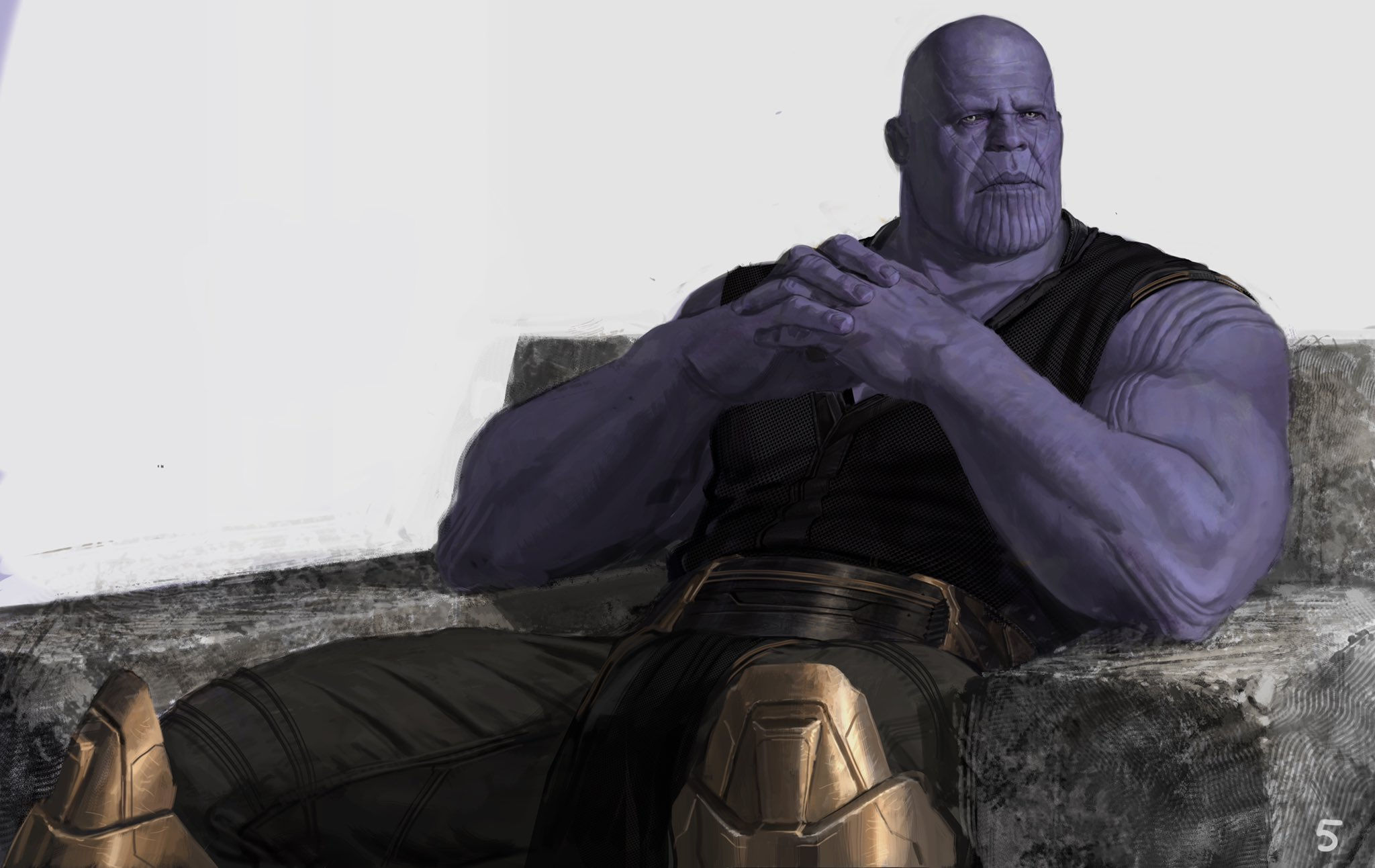 Wallpaper #GKUTOJMBVBiSkHCaSI3t83 Infinity War Concept Art Thanos is Thinking for Something Concept