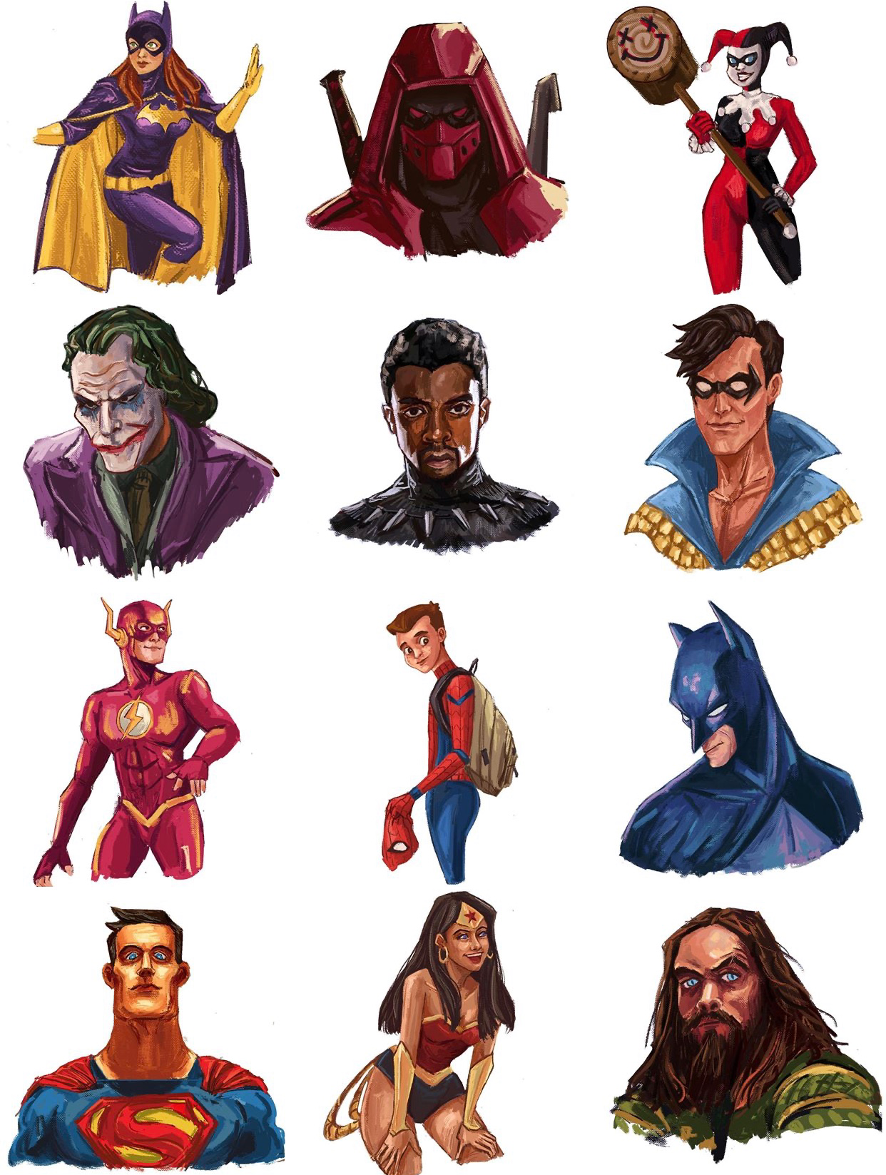 Wallpaper #LzHaNZMB5zzyi_yYW1in55 Fan Art of Some DC and Marvel Characters Rcomicbooks