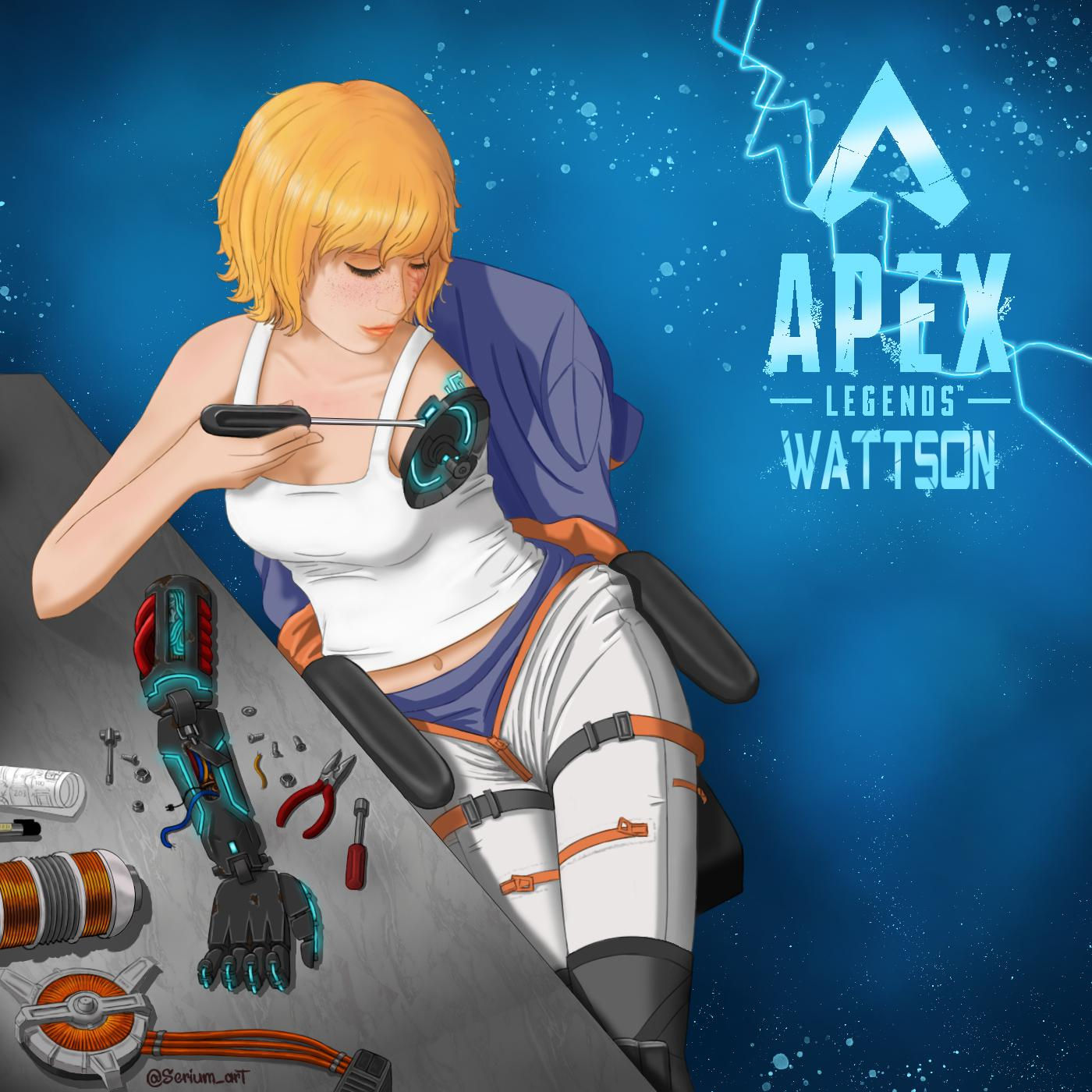 Wallpaper #fyzcSZMB0E1QgA7wCfSx15 Apex Legends Wattson Fan Art