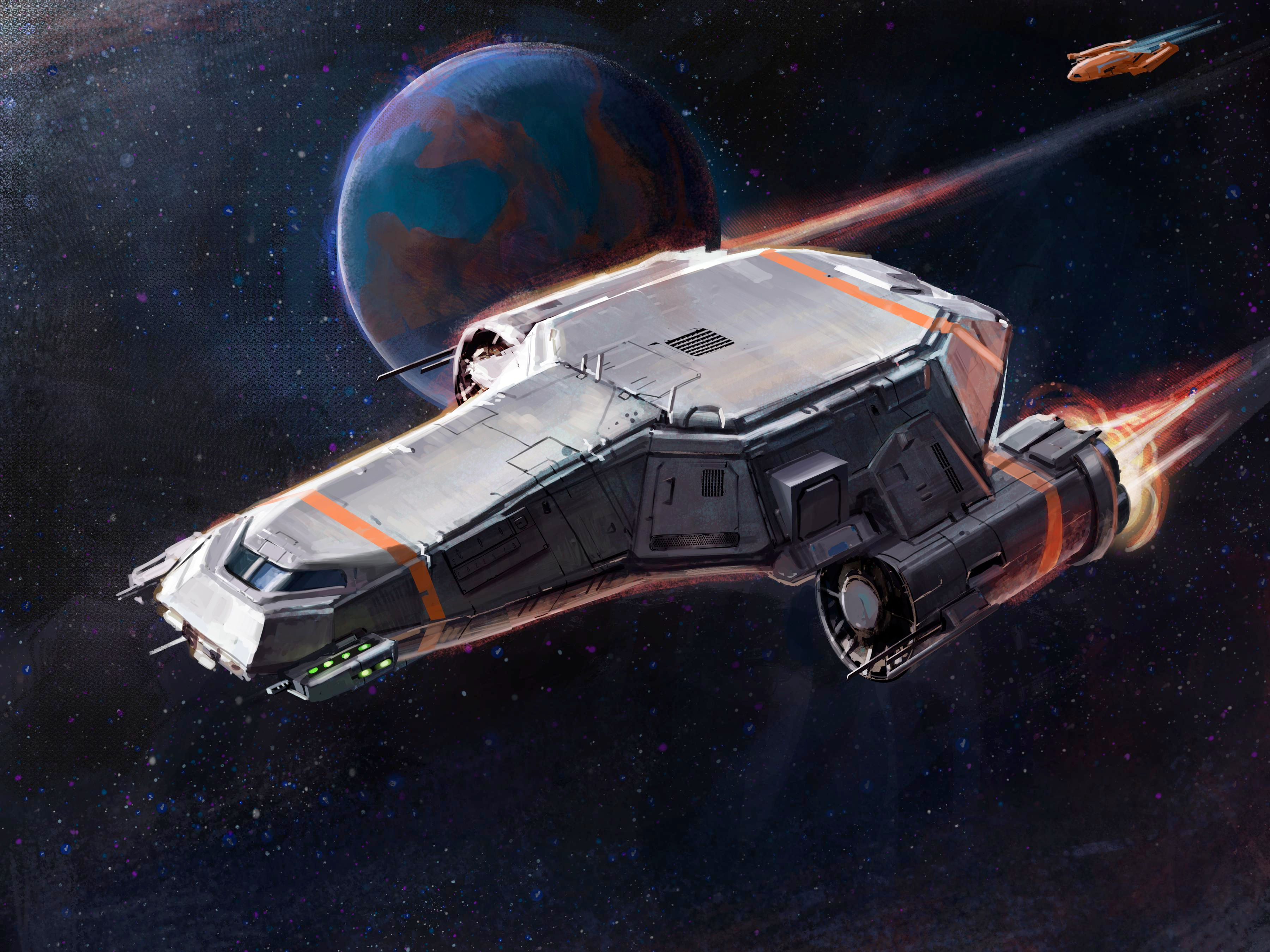 Wallpaper #f0KzPJMBOBpx0NhmG8Ga112 Oc Kestrel Spaceship I Made as a Commission Rimaginarystarships