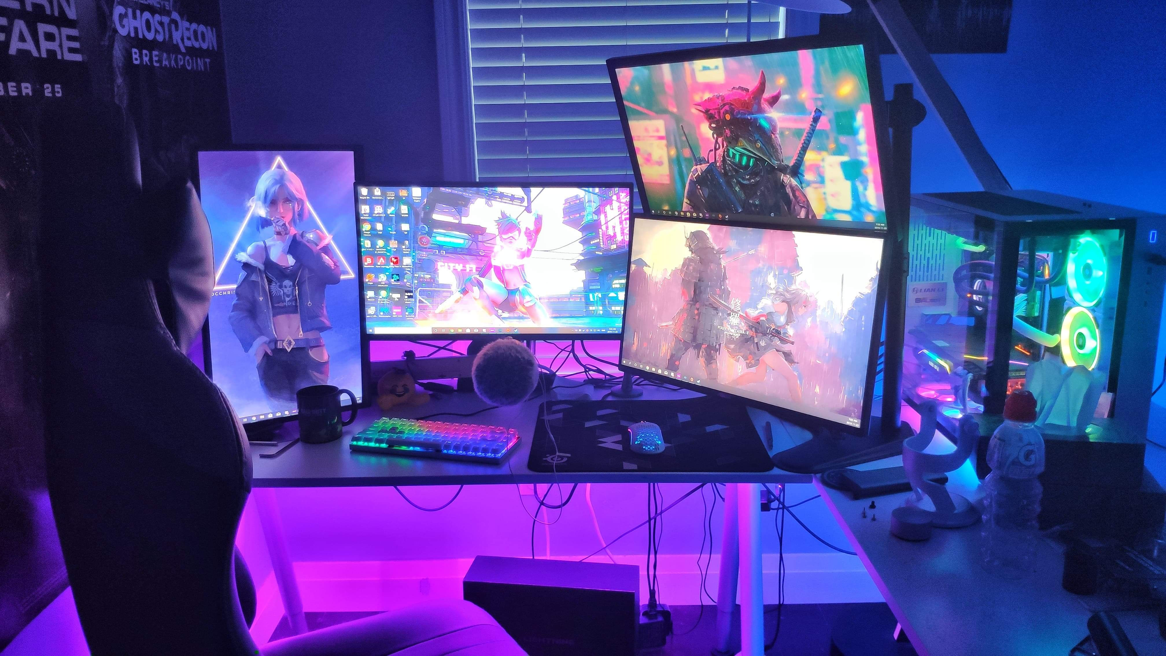 Wallpaper #LgNNYpMBpyOg8YnEfdJU245 My Attempt at the Cyberpunk Themed Setup Rgamingsetups