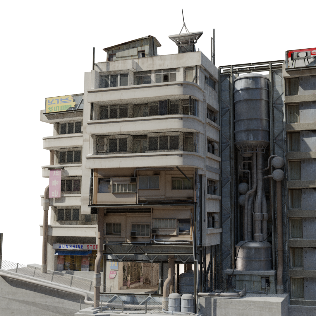 Wallpaper #NWcH9pIBSpphPi3-kYJt90 Dystopian City Scene Wip Render Heavily Inspired by Ian Hubert and His