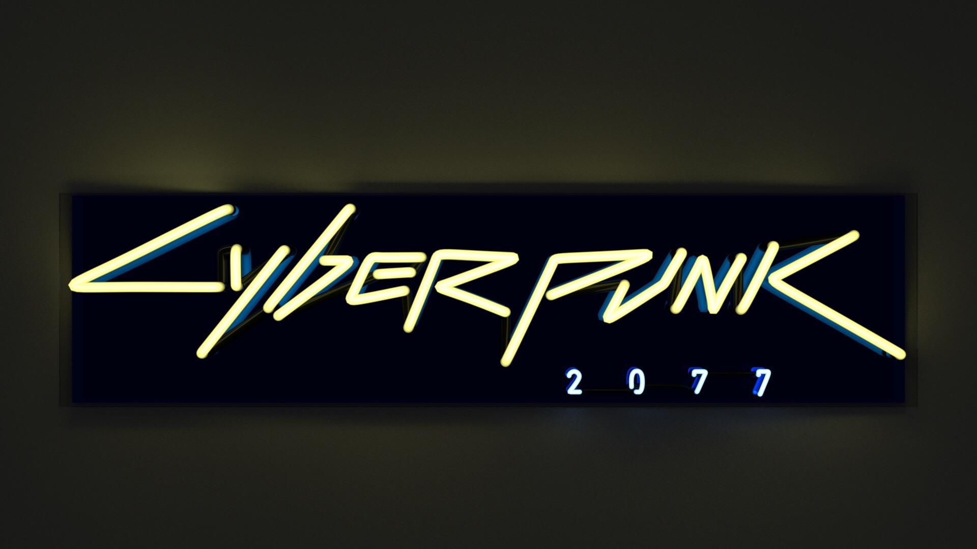 Wallpaper #kUWVlI4B7YBJg1BVSJ-I40 Version 2 of My Neon Recreation of the Cyberpunk Logo Added 2077