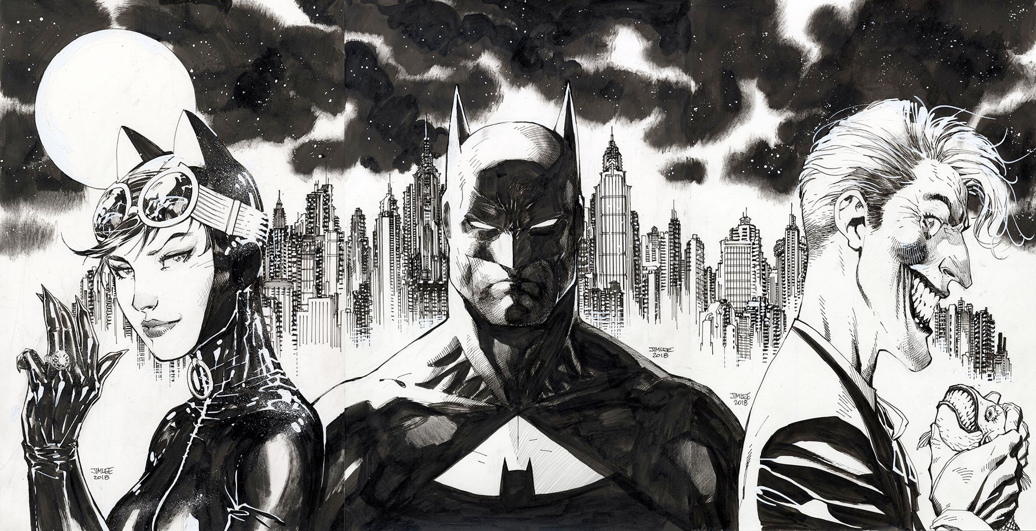 Wallpaper #xGdJ95IBSpphPi3-d4V595 Jim Lee Batman New 52 Sketch