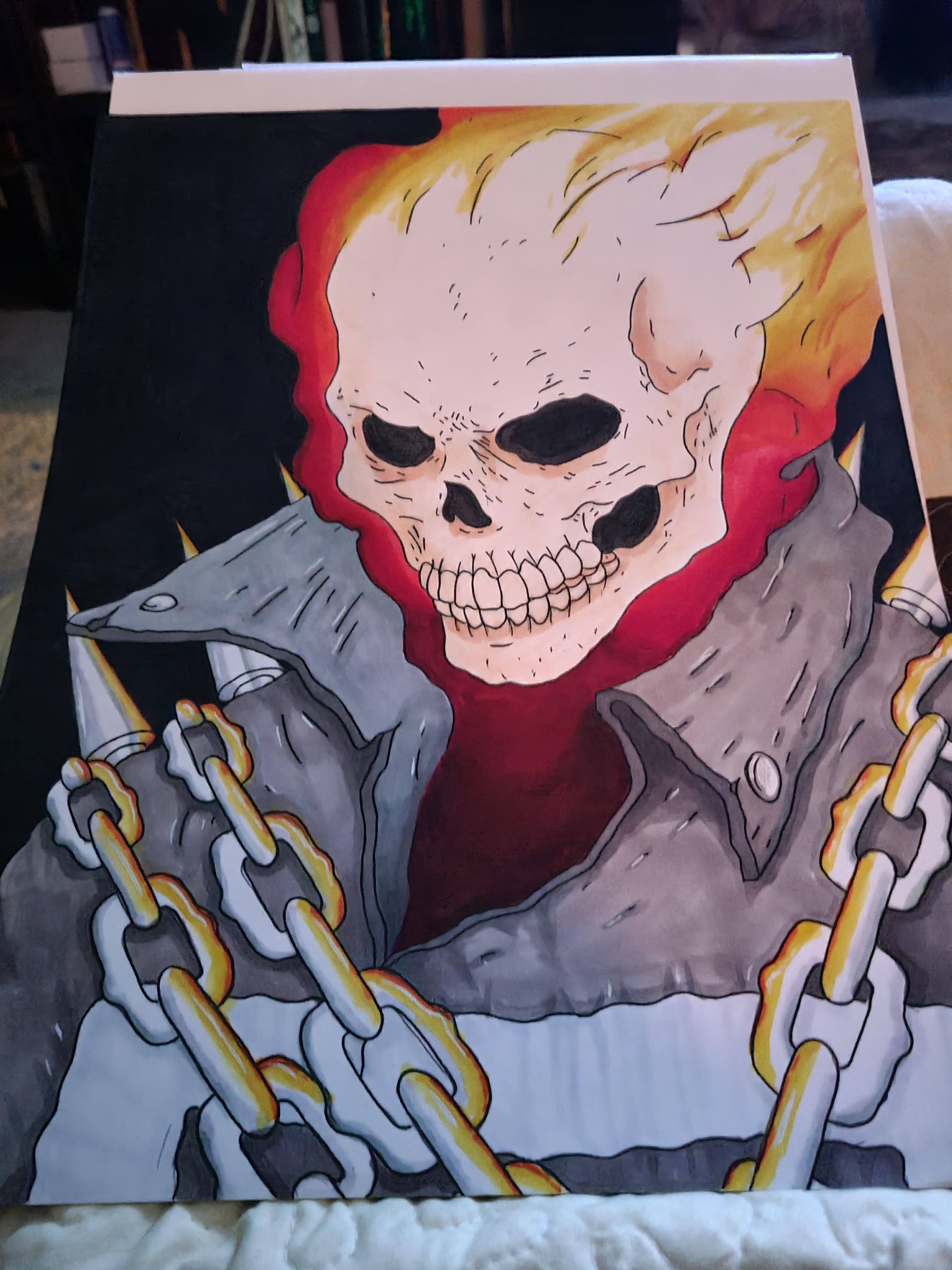 Wallpaper #4_QTOpMBKFX8bn3r23cf346 Artwork I Did of Ghost Rider Rcomicbookcollecting