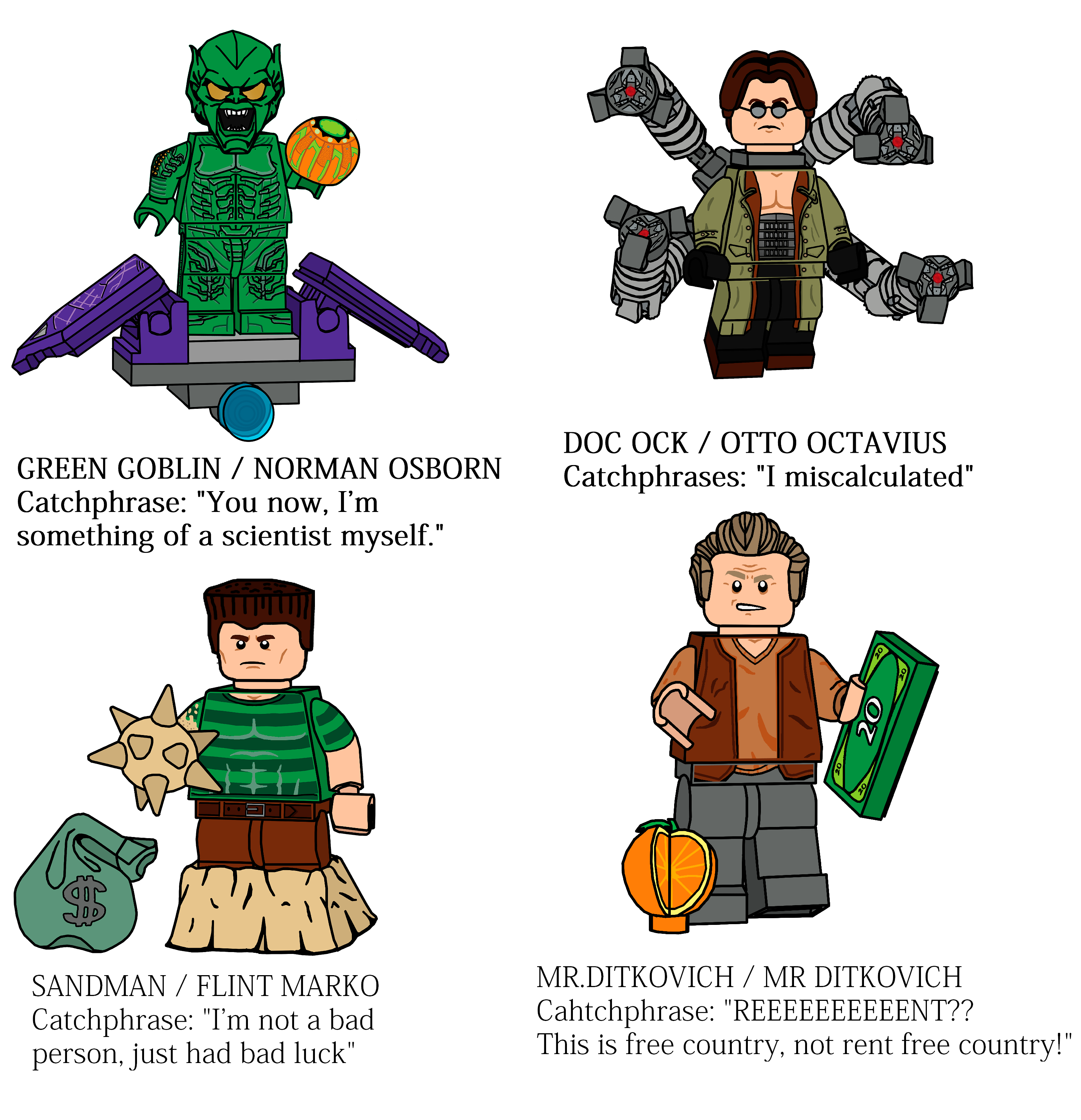 Wallpaper #njEINpMB5zzyi_yYa1gQ87 Some of the Raimi Trilogy Villains Made Lego Some Meme Fun R