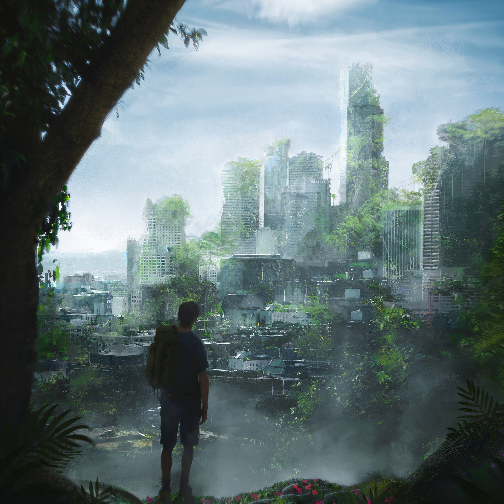 Wallpaper #NWcH9pIBSpphPi3-kYJt223 Overgrown City Cover Art by Rutger Van De Steeg Rimaginarylandscapes