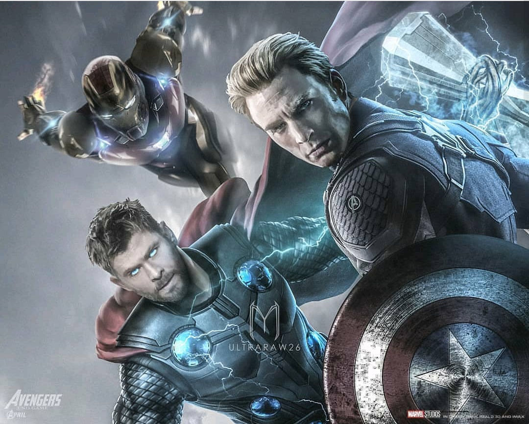 Wallpaper #nGf05pIBSpphPi3-mjUr15 Iron Man Thor and Captain Art by Ultraw26 Rmarvelstudios