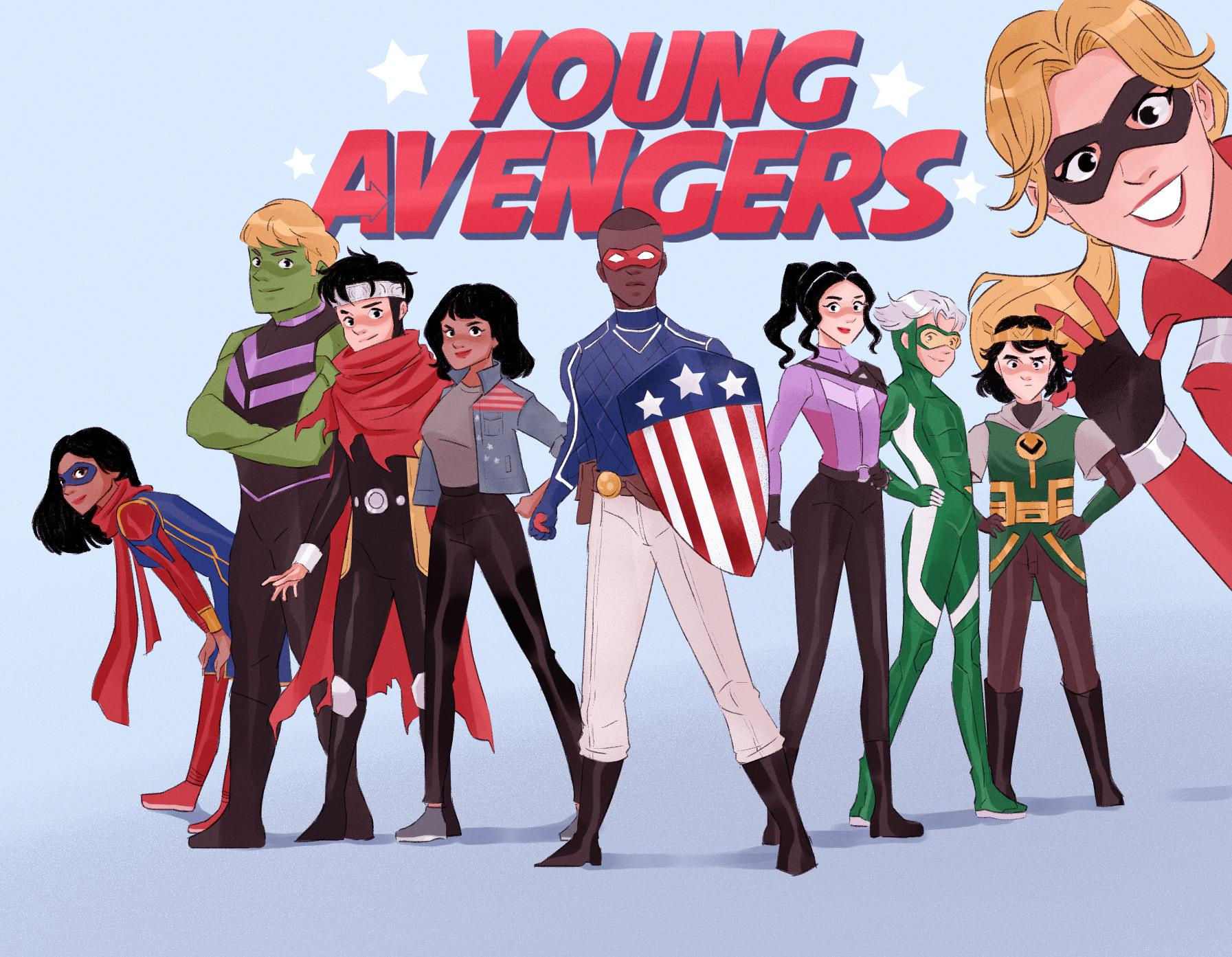 Wallpaper #LzHaNZMB5zzyi_yYW1in167 Fan Art by Me Potential MCU Young Avengers Members Rcomicscentral