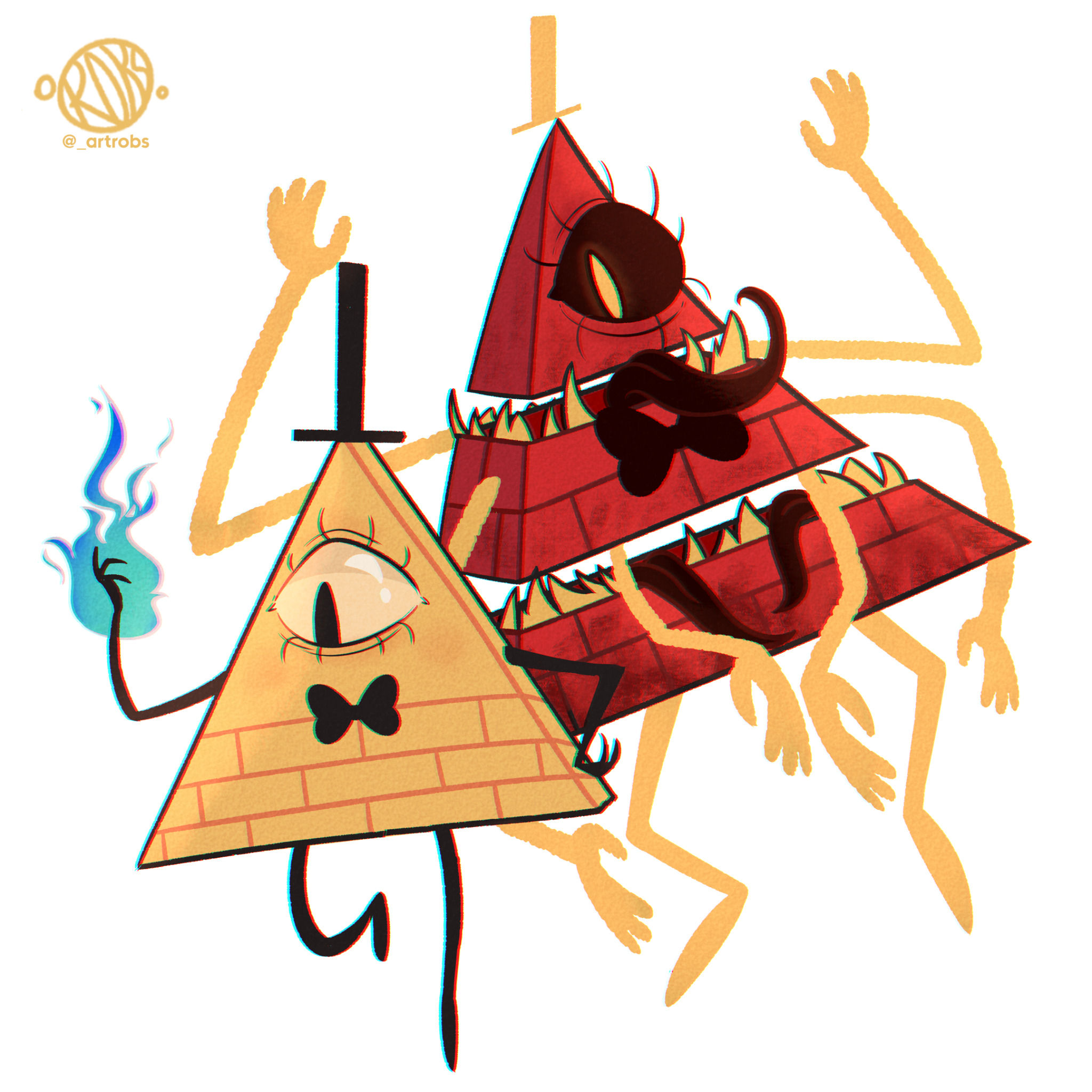 Wallpaper #yGeGApMBSpphPi3-qq-c1 Bill Cipher and His Nightmare Form by Artrobs Rgravityfalls