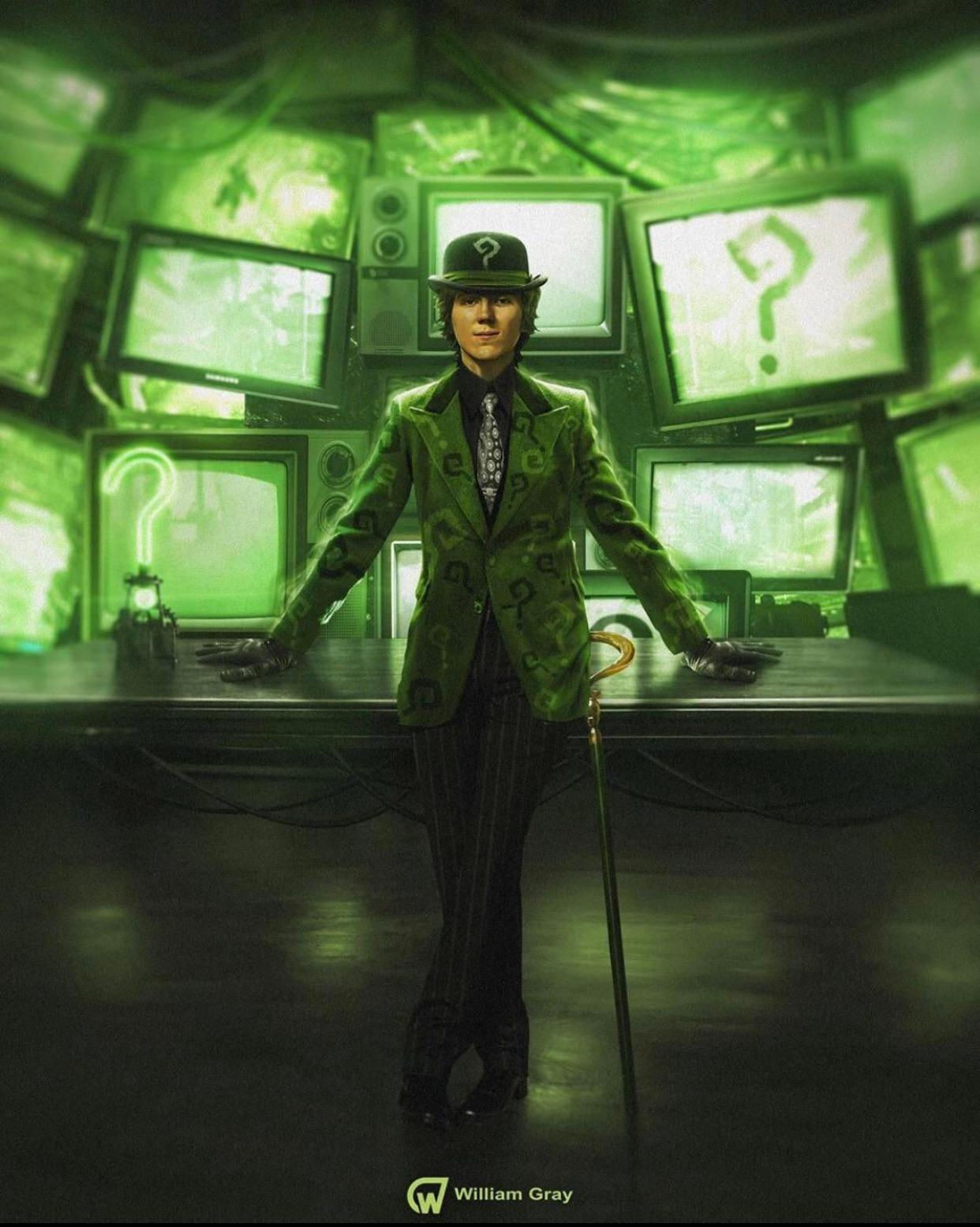 Wallpaper #Cf_SapMB3lSXT3zUreez2 Fan Art Paul Dano as the Riddler in Matt Reevess the Batman by