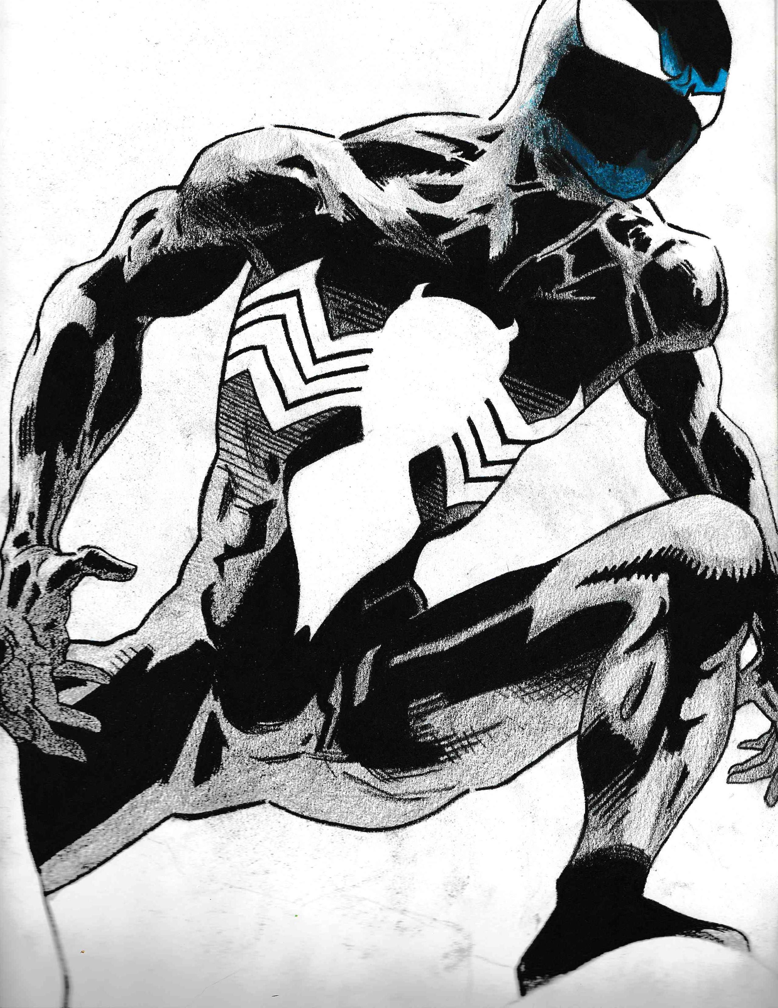 Wallpaper #_EIRPZMBOBpx0NhmtsKI5 Black Suitsymbiote Spiderman Pencil Finished with Ink and a Dab of